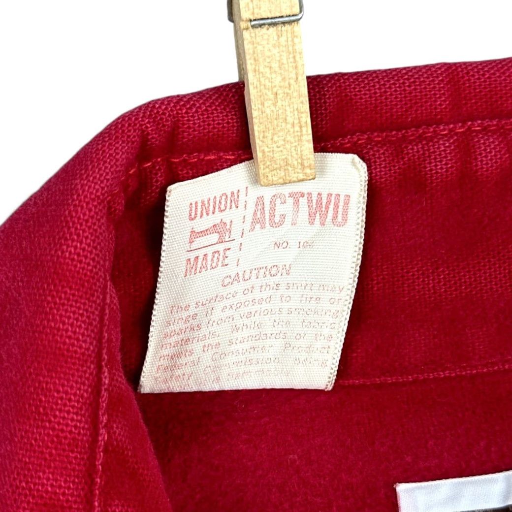 Vintage VINTAGE Five Brother Shirt Adult LARGE Red Flannel USA Union Made Barn Chore 80s Size US L / EU 52-54 / 3 - 7 Thumbnail