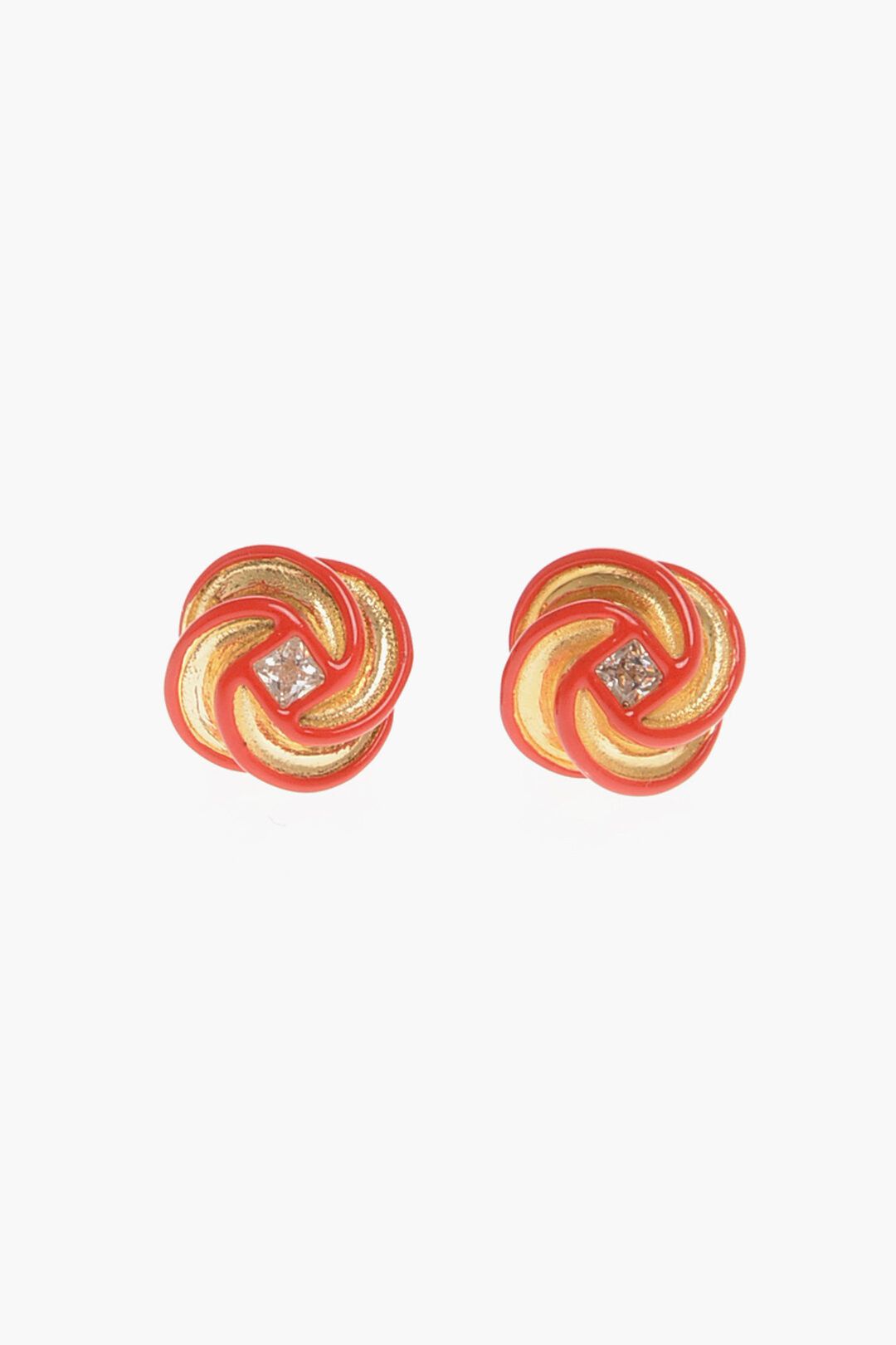 Bottega Veneta o1n1vont1124 Size: OS / Pillar Earring in Gold/Red Size ONE SIZE - 2 Thumbnail