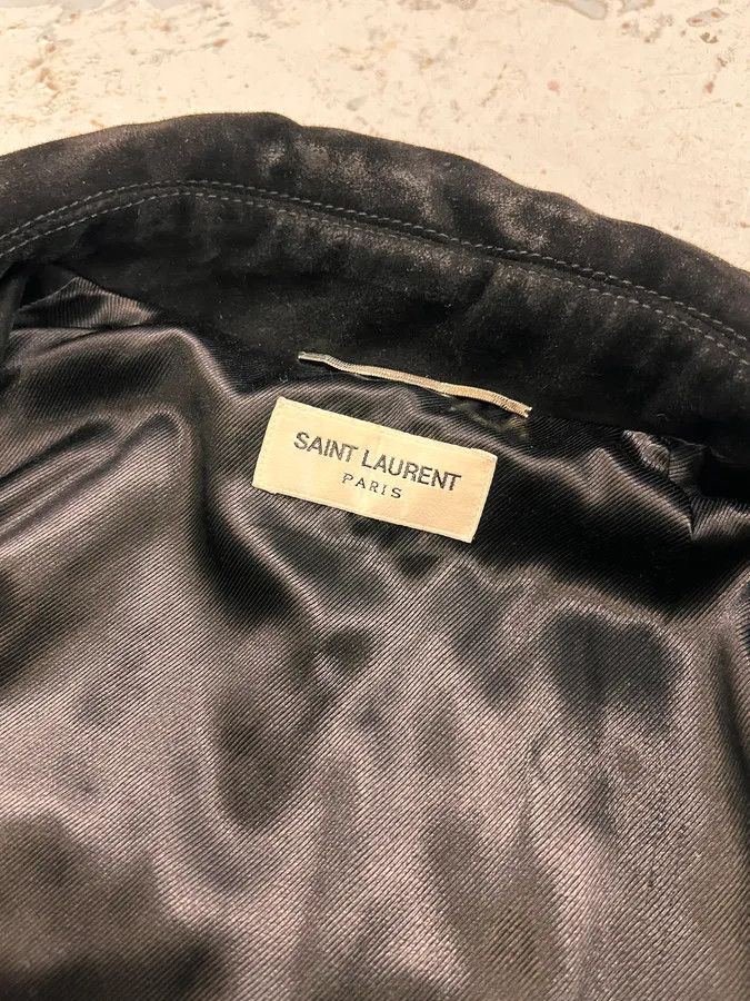 Saint Laurent Paris AW2017 Saint Laurent Black Goat Suede Leather Trucker Jacket Size US S / EU 44-46 / 1 - 9 Thumbnail