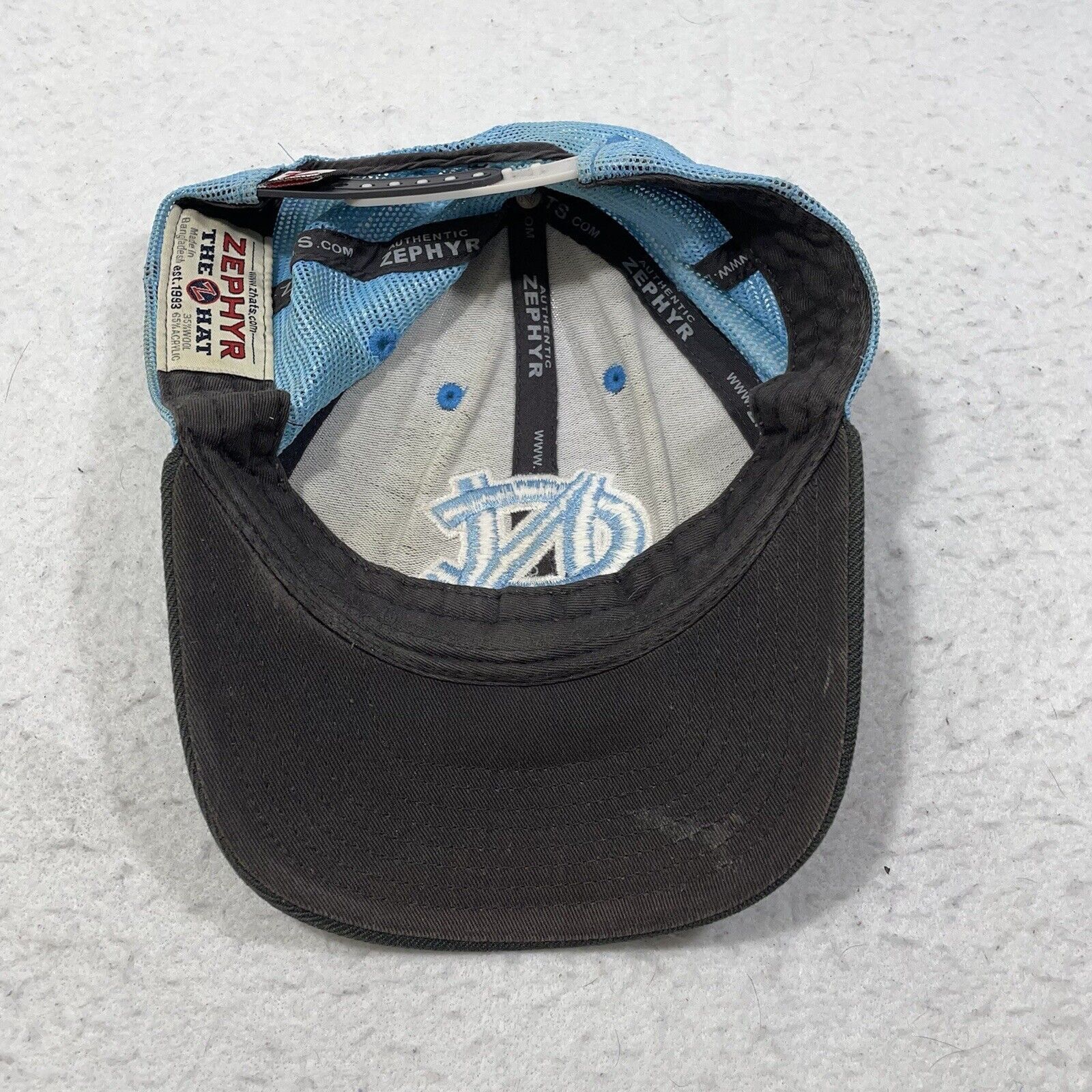 Zephyr North Carolina Tar Heels Snapback Wool Blend Logo Hat Size ONE SIZE - 7 Thumbnail
