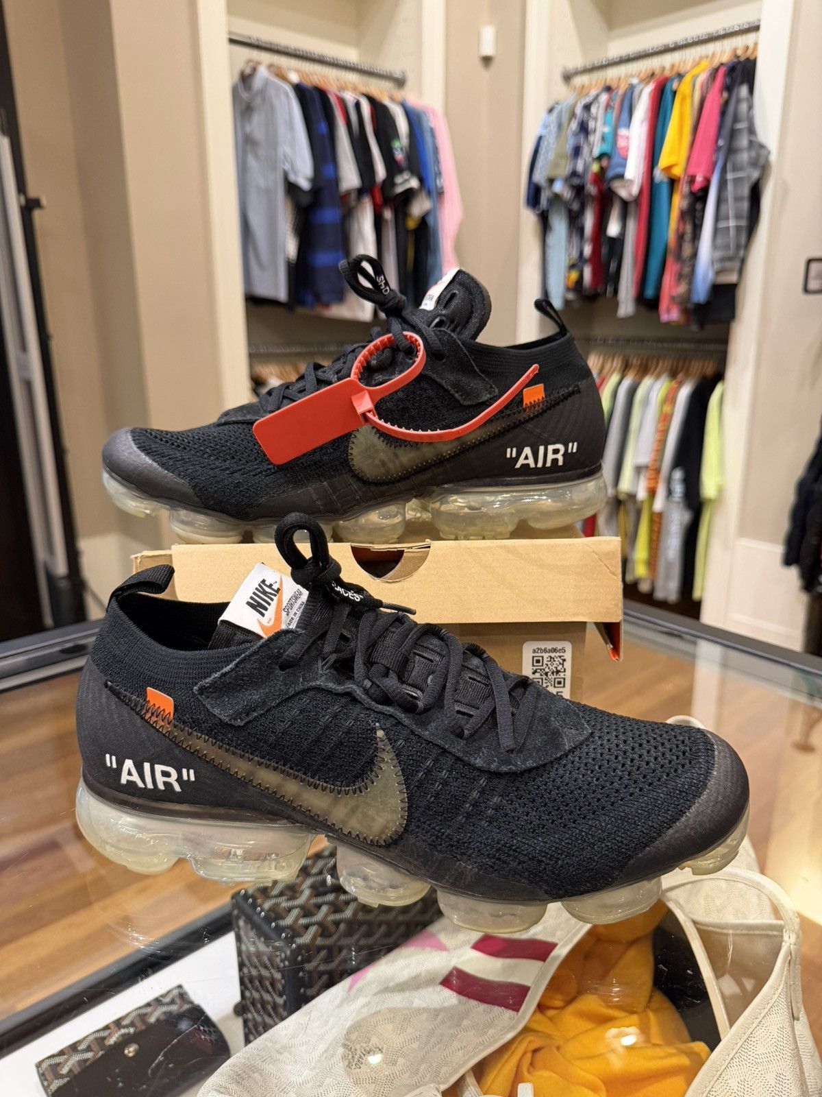 Nike × Off-White Off-White x Nike Air Vapormax ‘Off-white Black’ Size US 11 / EU 44 - 1 Thumbnail