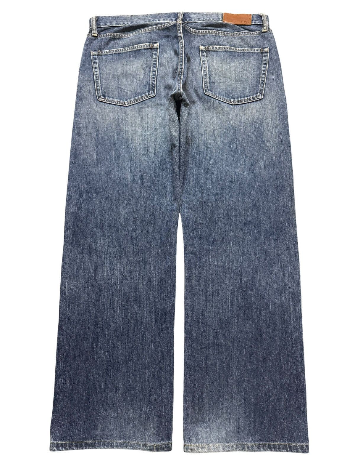 Uniqlo Vintage Y2K Japanese Uniqlo Blue Faded Wash Wide Leg Baggy Size US 36 / EU 52 - 2 Thumbnail