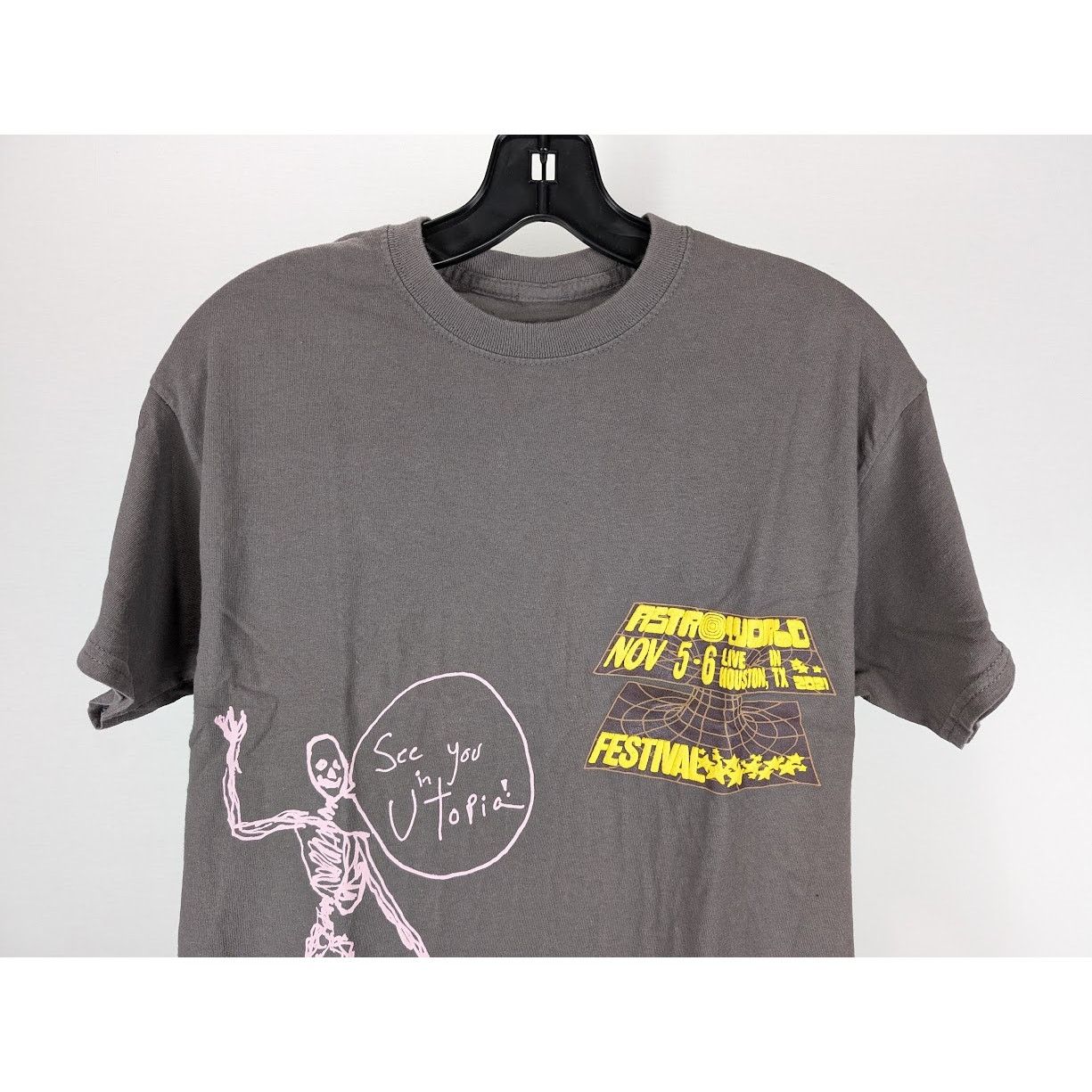Travis Scott o1rshd1 Astrofest Open Your Eyes Tee Shirt in Grey Size US S / EU 44-46 / 1 - 7 Thumbnail