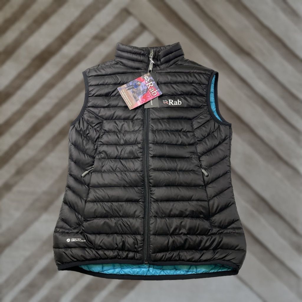 Rab NWT RAB Womens Microlight Down Puffer Vest Gilet Pertex Black XS UK 8 Size XS / US 0-2 / IT 36-38 - 1 Thumbnail