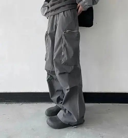 Japanese Brand × Vintage Baggy Cargo Pants Straight Casual Harajuku Y2K Style Pockets Size US 34 / EU 50 - 4 Thumbnail