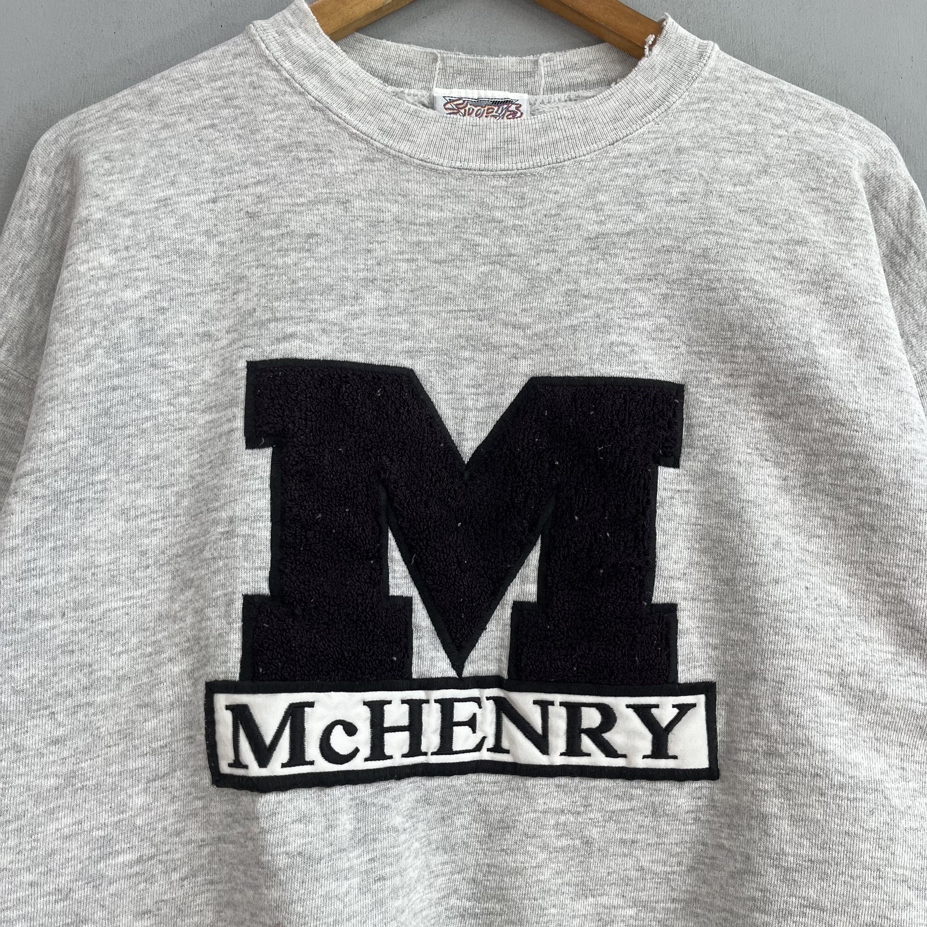 Vintage Vintage McHENRY County Spellout Embrodiery Sweatshirt Size US L / EU 52-54 / 3 - 2 Thumbnail