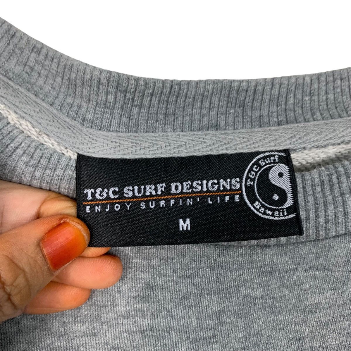 Japanese Brand T&C SURF Designs Big Logo Crewneck Sweatshirt #3632-C166 Size US M / EU 48-50 / 2 - 12 Thumbnail