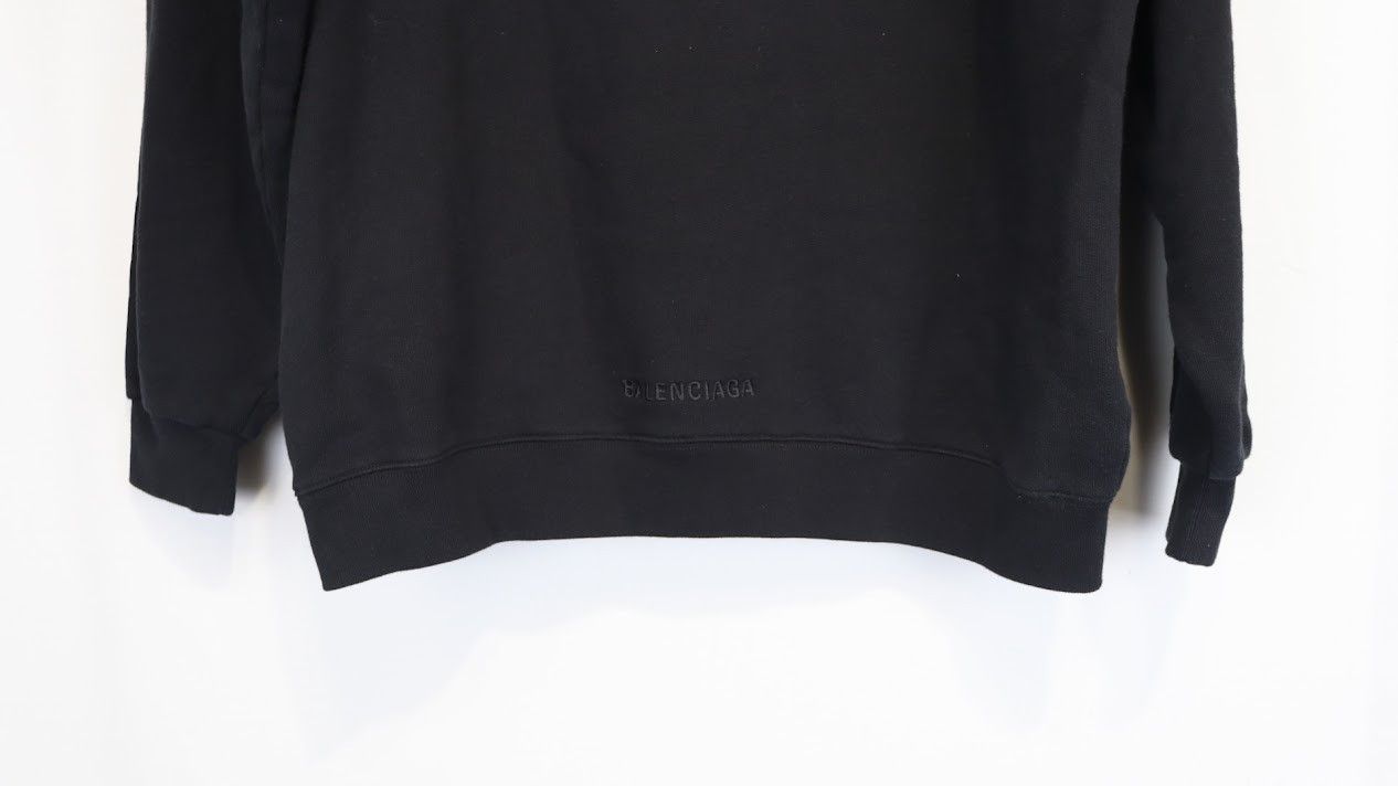 Balenciaga o1rshd1 Hulk Medium Molleton Hoodie in Black Size US XS / EU 42 / 0 - 14 Thumbnail