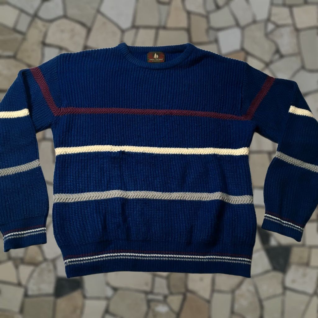 High Sierra VINTAGE high Sierra medium sweater blue striped Men's Size US M / EU 48-50 / 2 - 1 Thumbnail