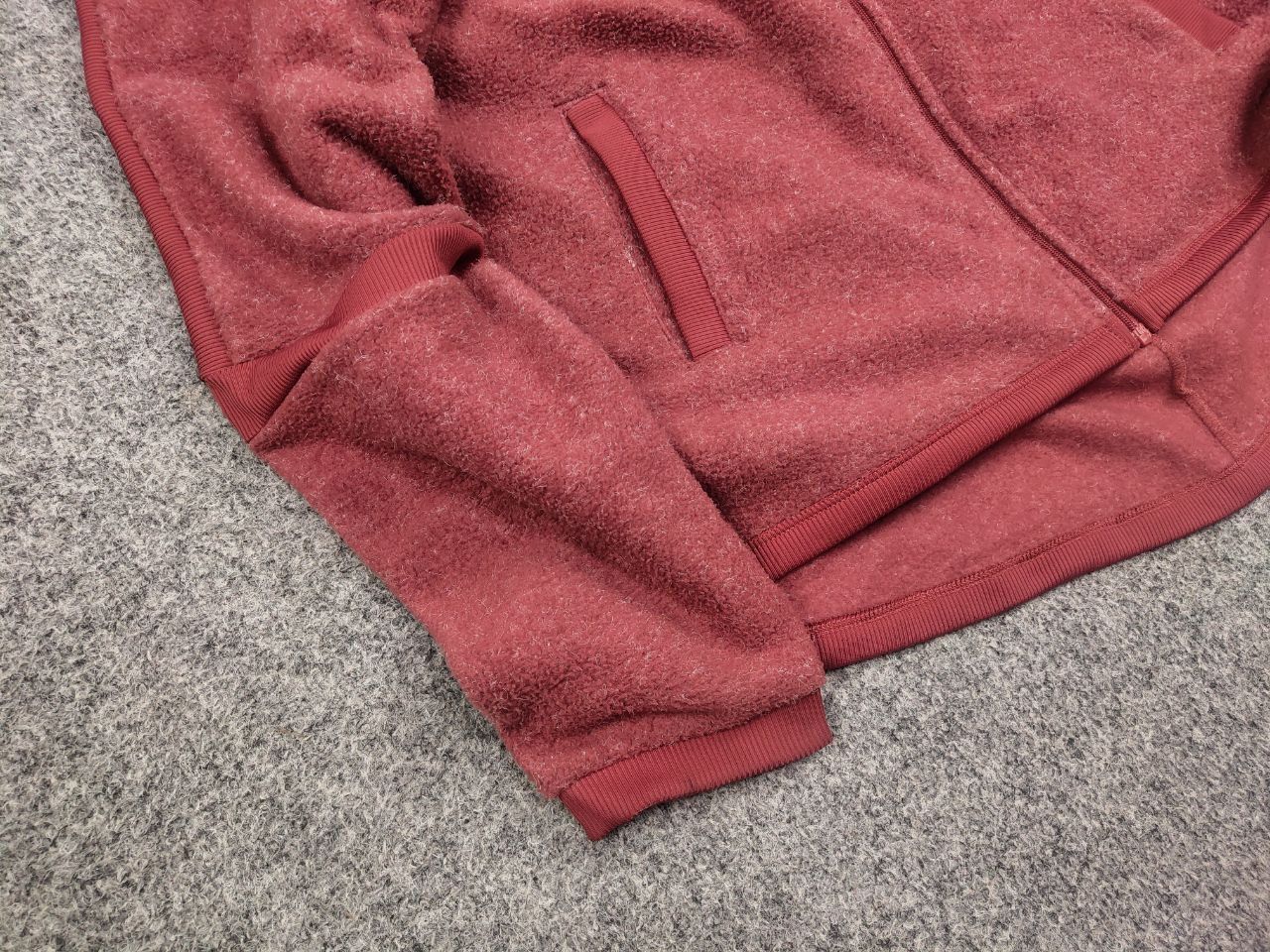 Nike Nike Fleece womens oversized zip-up burgundy Hoodie Size L / US 10 / IT 46 - 7 Thumbnail