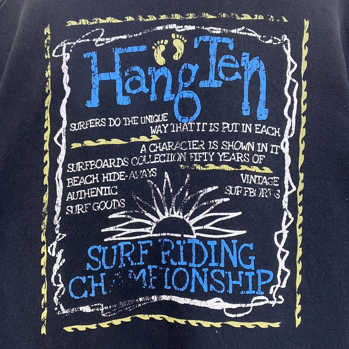 Billabong × Hang Ten × Quiksilver Vintage Hang Ten Big Logo Crewneck Sweatshirt Size US L / EU 52-54 / 3 - 5 Thumbnail