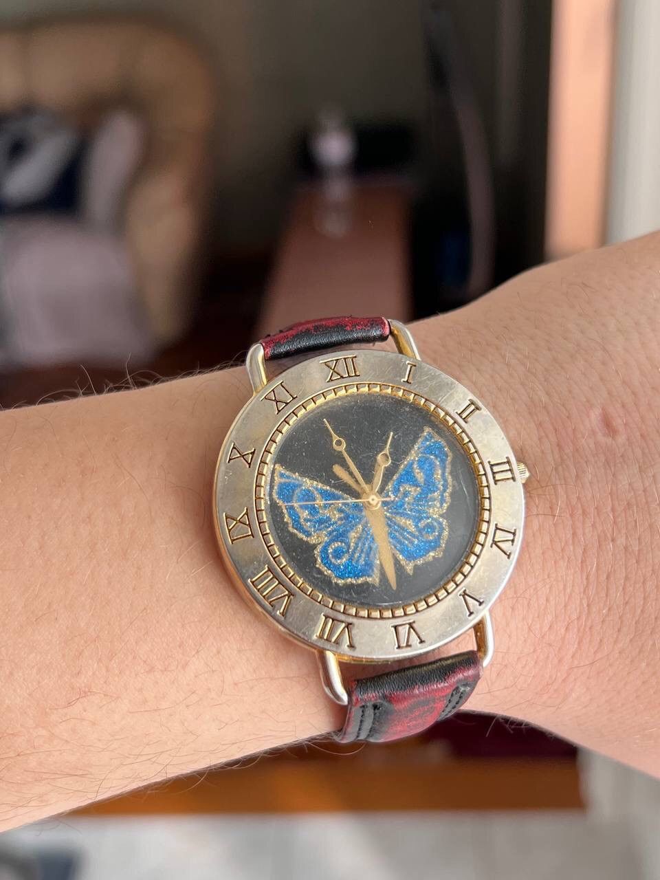 Japanese Brand × Vintage Vintage Butterfly 🦋 Big 90s Japanese style futuristic Watch Size ONE SIZE - 1 Thumbnail