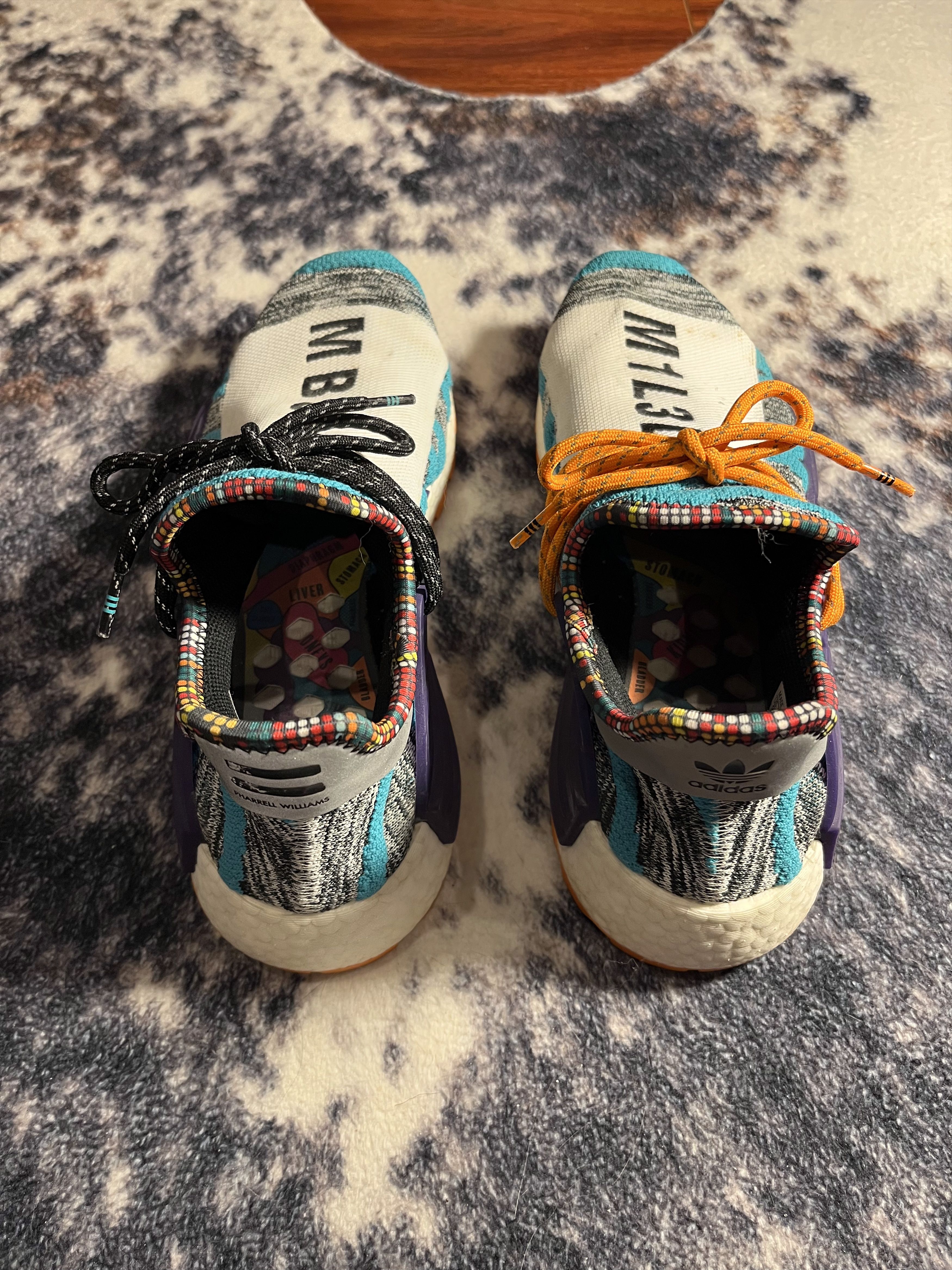 Adidas Adidas Pharrell Williams Solar HU NMD "Solar Pack - M1L3L3" Size US 9 / EU 42 - 3 Thumbnail