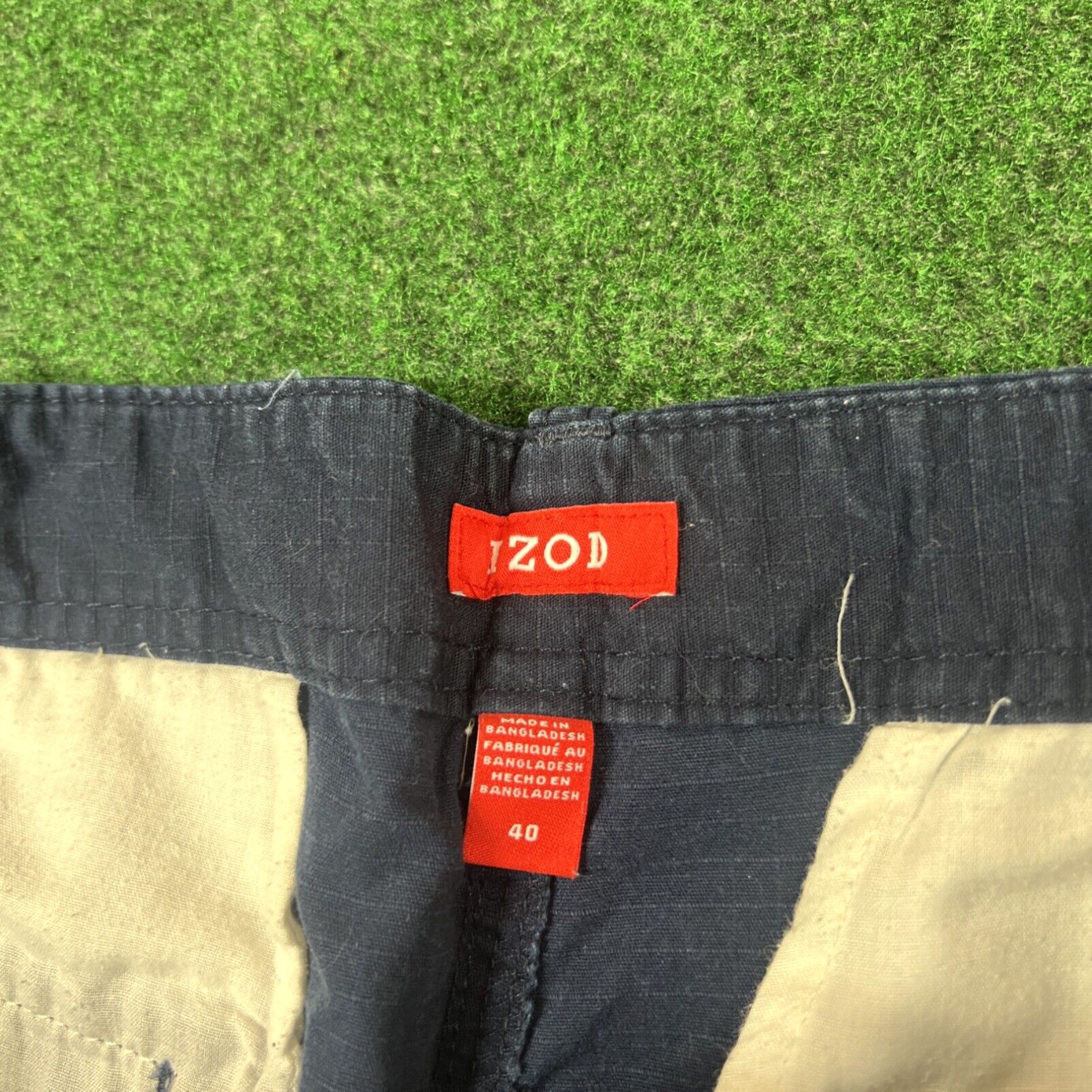 Izod IZOD Mens Size 40 Cargo Shorts Navy Cotton Hiking Size US 40 / EU 56 - 5 Thumbnail
