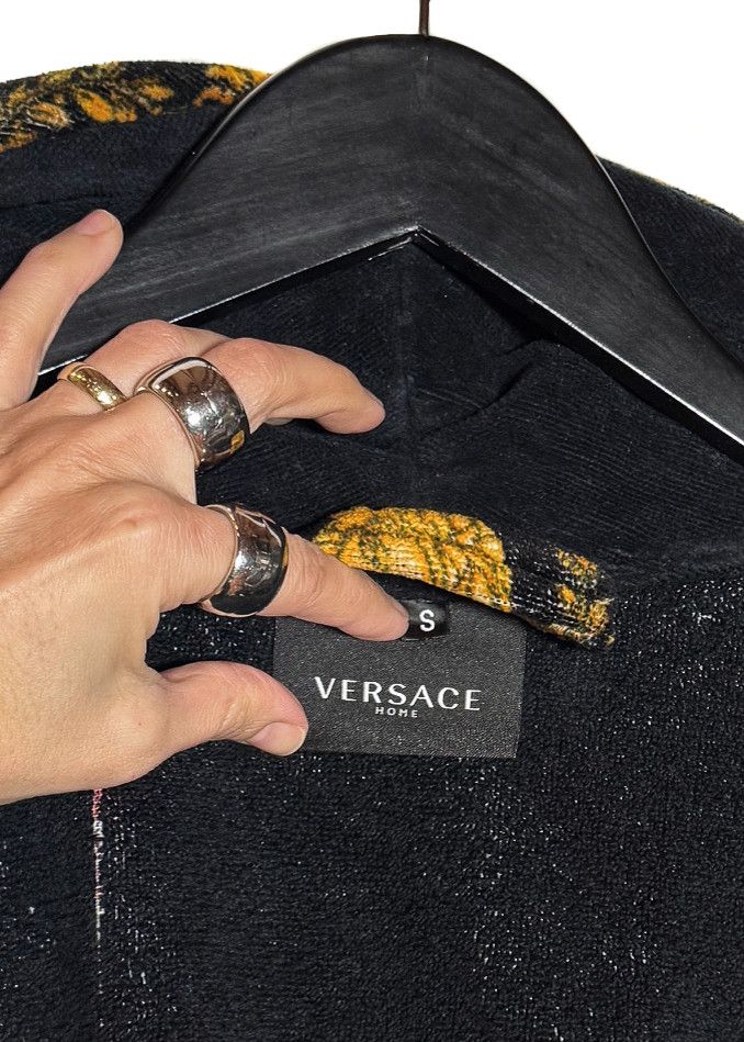 Versace Versace Red Barocco Diagonal Stripe Print Robe Size 38 - 7 Thumbnail