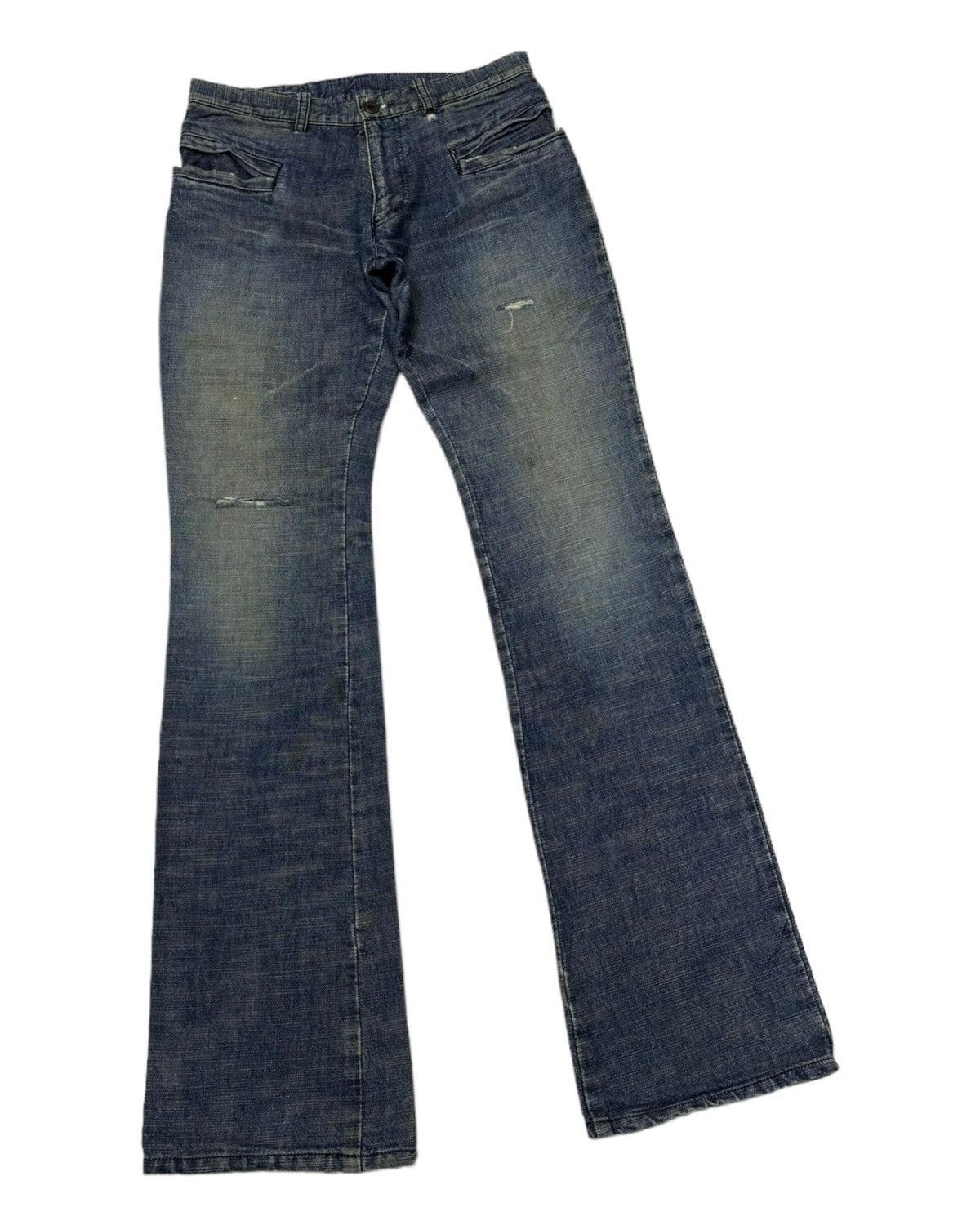 If Six Was Nine 🔥ARCHIVE L7 REAL HIP JAPANESE FLARED DENIM BOOTCUT JEANS Size US 30 / EU 46 - 6 Thumbnail