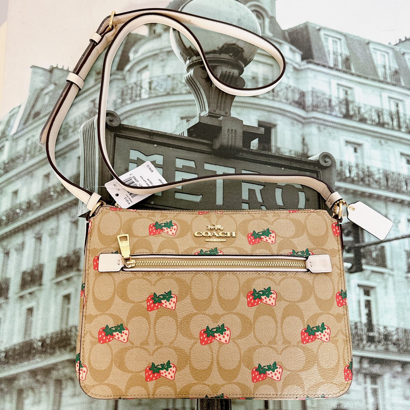 Coach Coach 91513 Gallery File Bag In Signature Canvas IN Khaki Size ONE SIZE - 2 Thumbnail