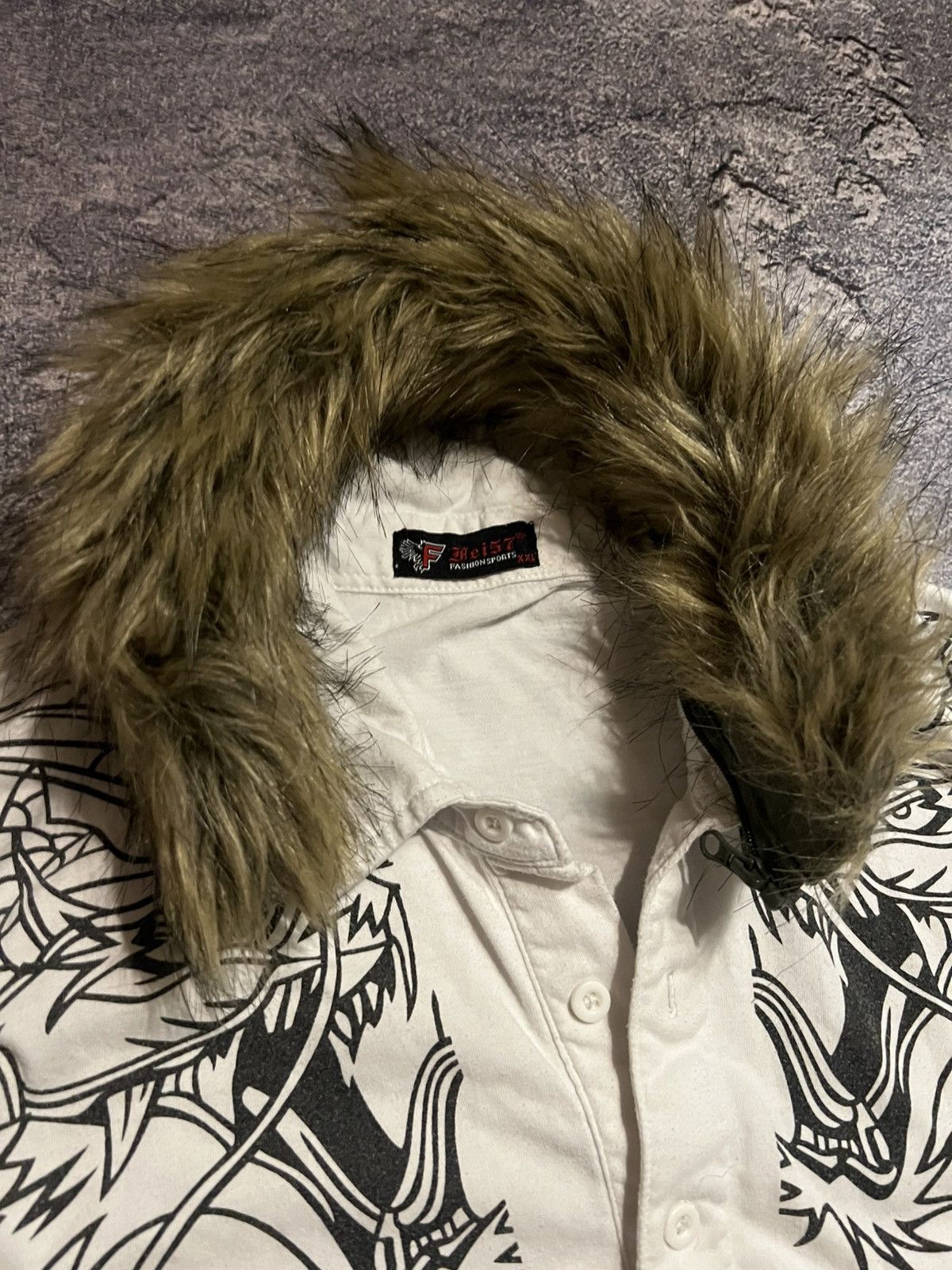 Vintage Archive Shirt If Six Was Nine Style / Y2K Fur Glamour Vibe Size US XXL / EU 58 / 5 - 6 Thumbnail