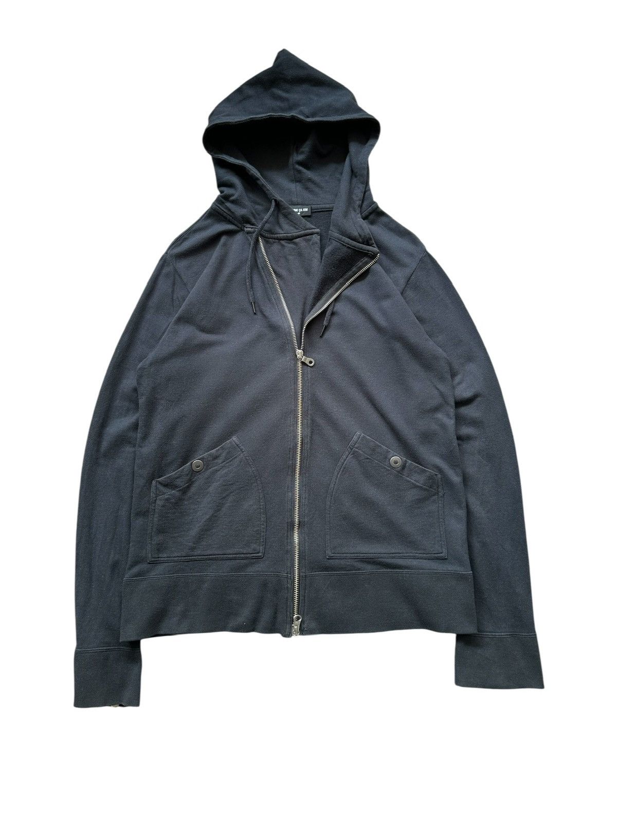 Japanese Brand 2006SS - Comme Ca Ism asymmetric zipper hoodie Size US M / EU 48-50 / 2 - 2 Thumbnail