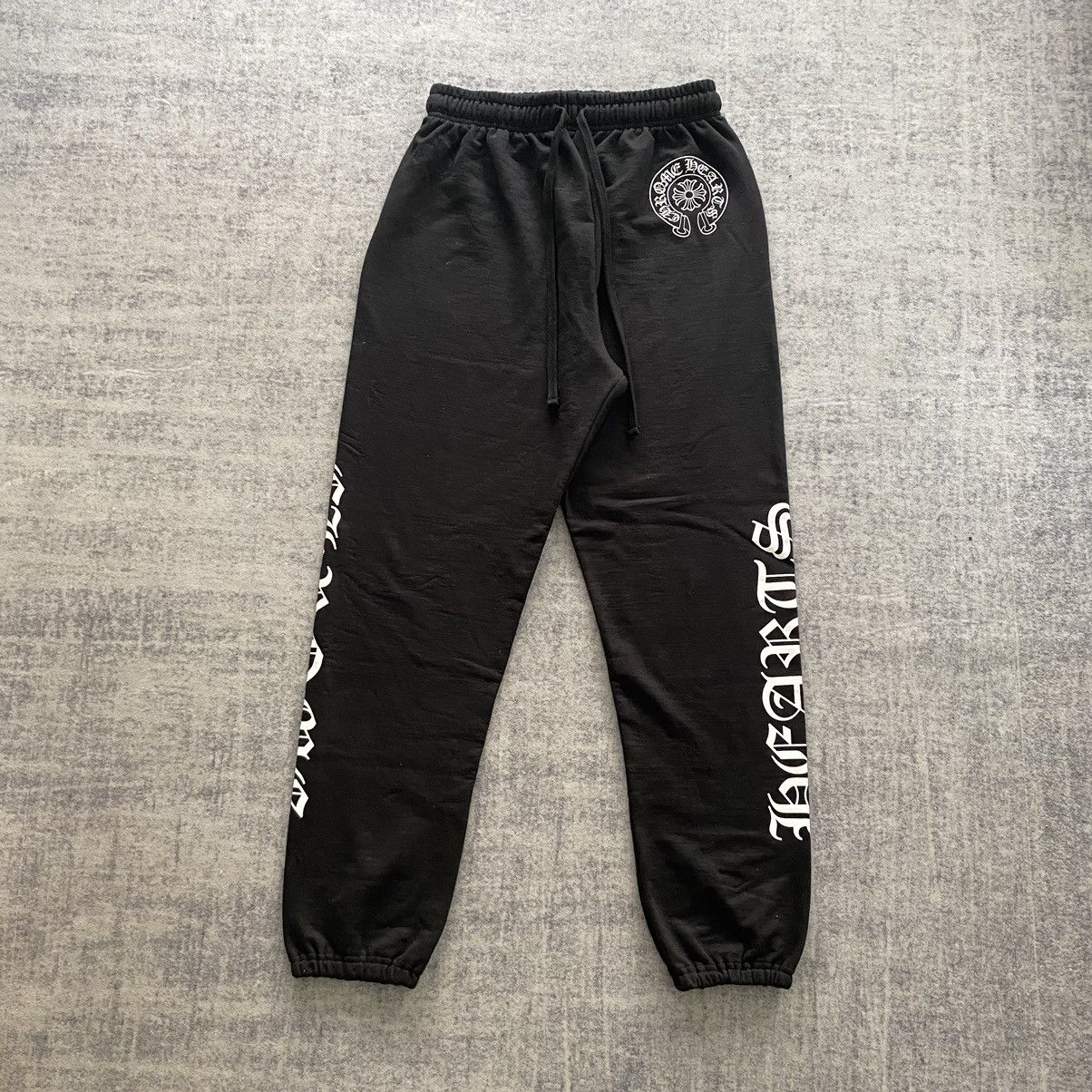 Chrome Hearts CHROME HEARTS HorseShoe Logo Sweatpants Black Size US 30 / EU 46 - 1 Thumbnail