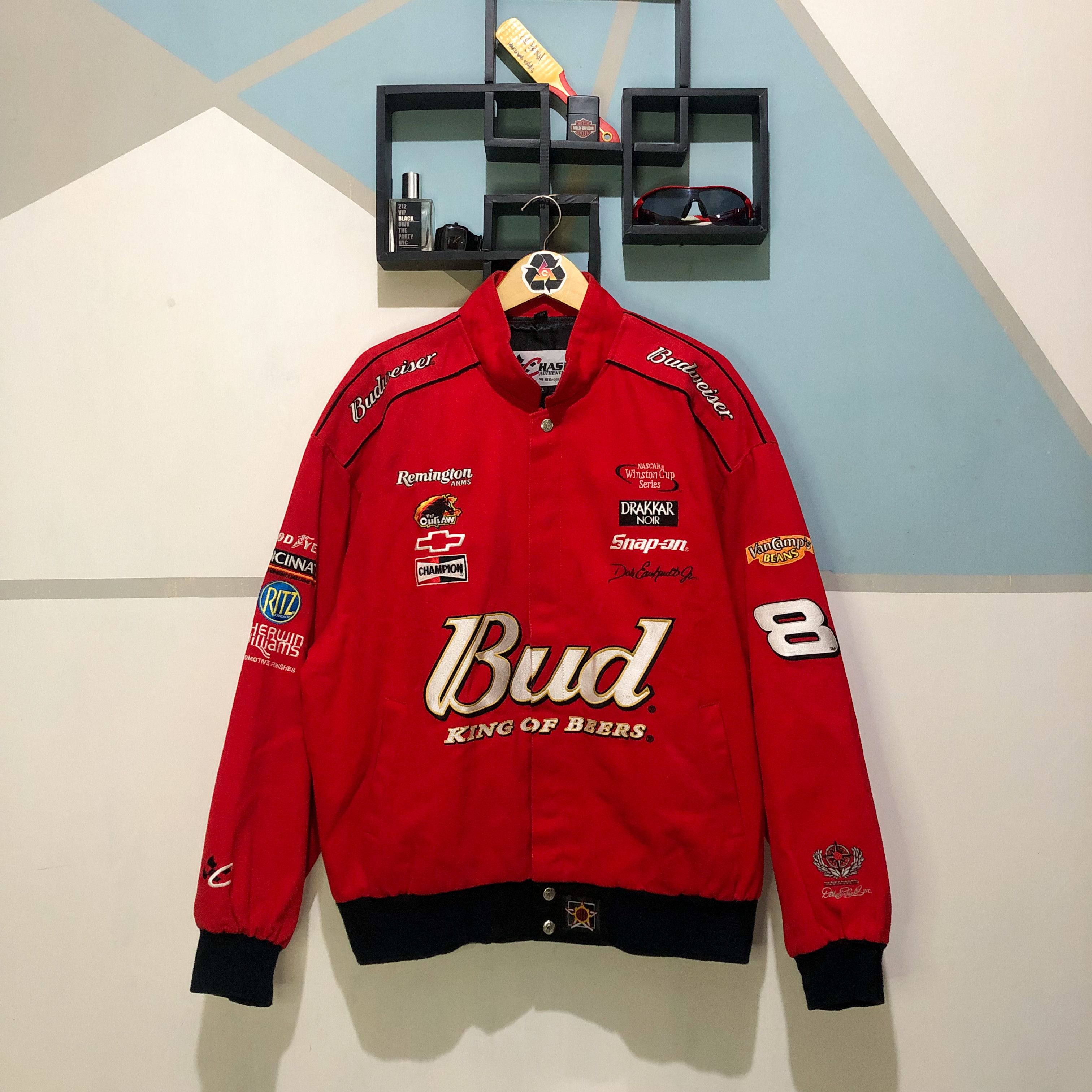 Chase Authentics Vintage Dale Earnhardt Budweiser Nascar Jacket Size US XL / EU 56 / 4 - 1 Thumbnail