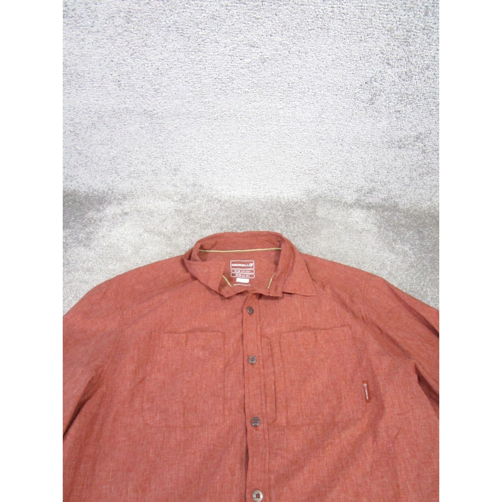Merrell Merrell Shirt Mens XL Red Opti Wick Button Up Hiking Plaid Long Sleeve Polyester Woven Casual Outdoor Button-Up Mens Red Xl Merrell Shirt Size US XL / EU 56 / 4 - 2 Thumbnail