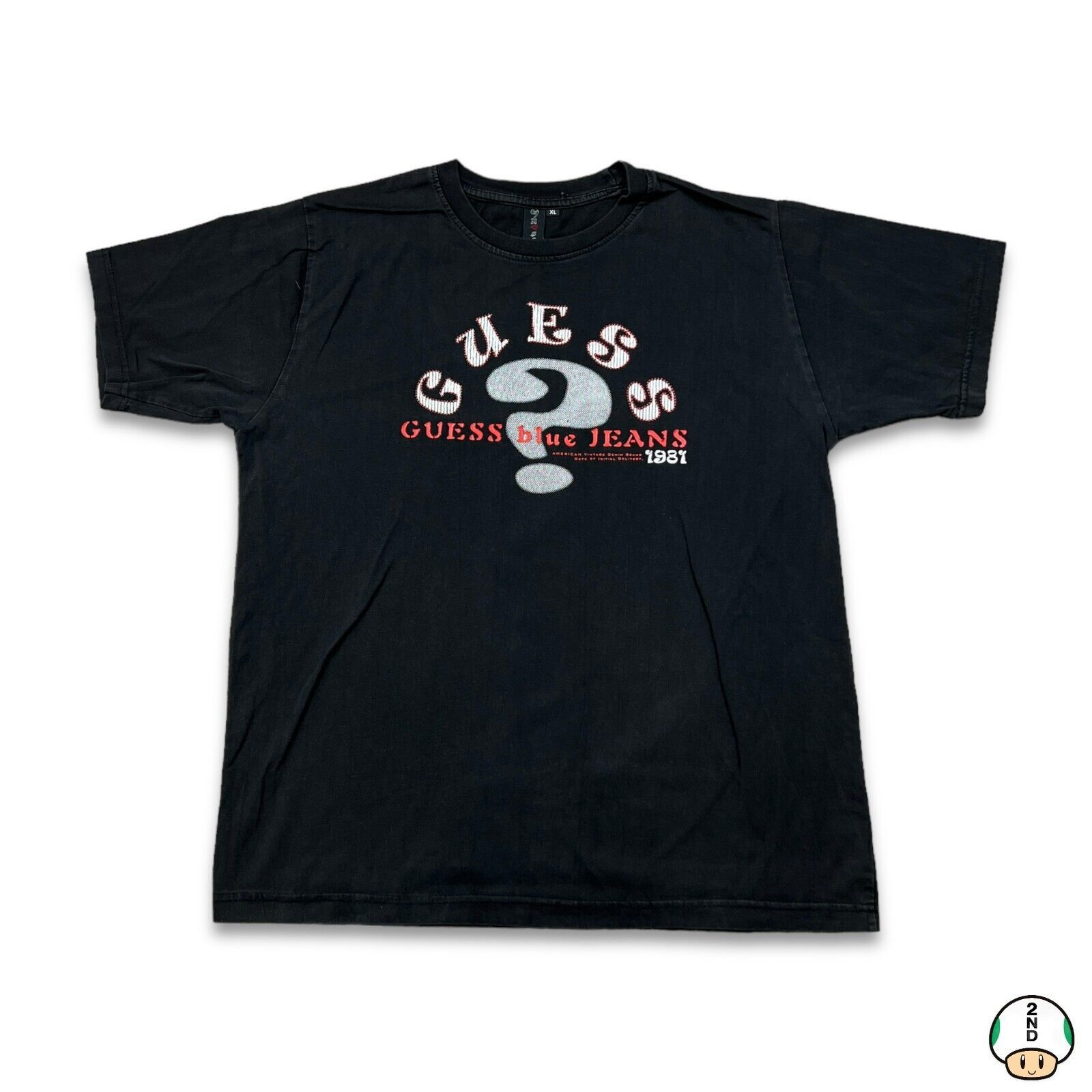 Guess Vintage 90s Guess 1981 T Shirt Fade Graphic Short Sleeve Tee Size US L / EU 52-54 / 3 - 1 Thumbnail