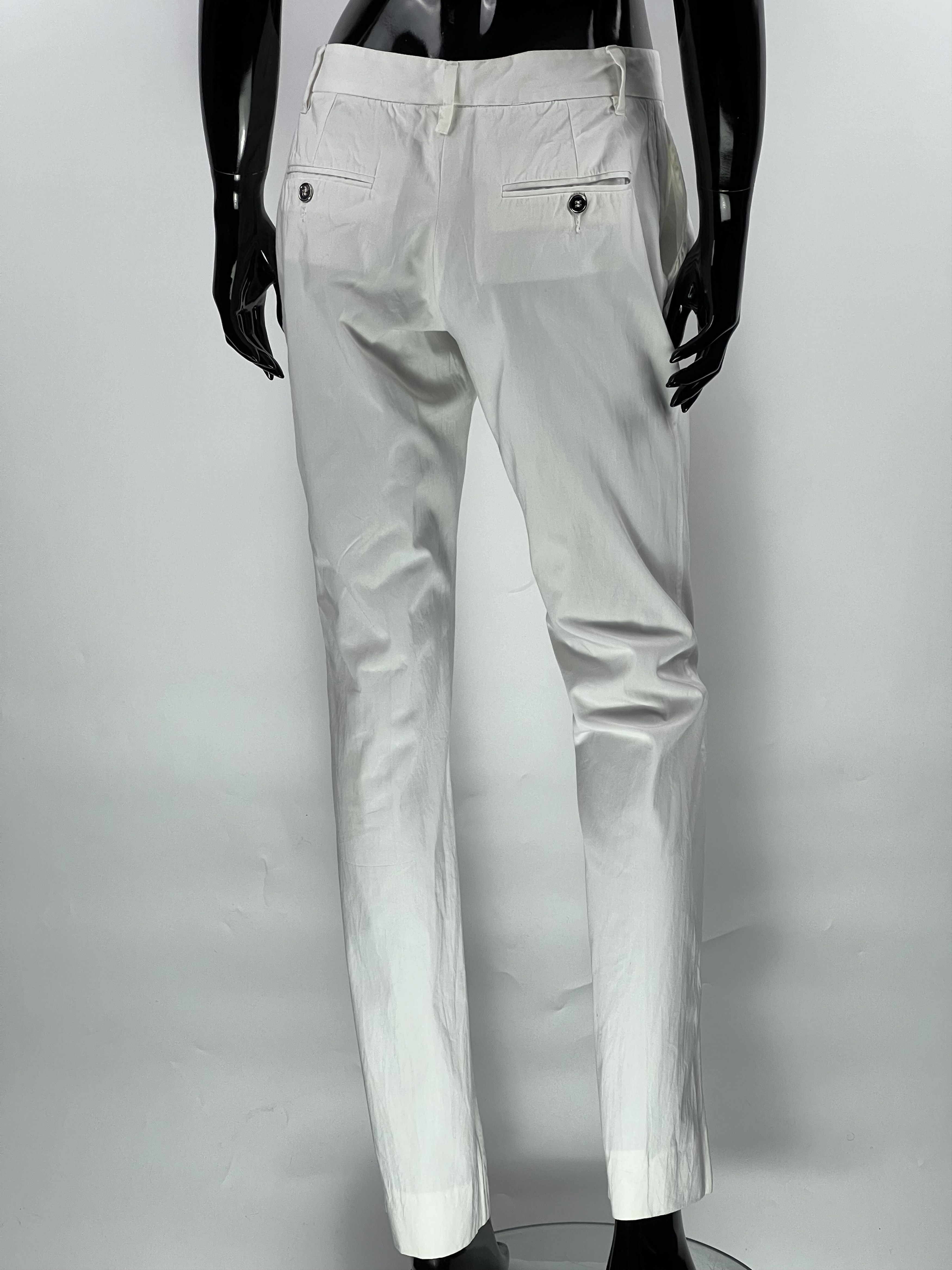 Dolce & Gabbana Dolce Gabbana Women's White Cotton Silk Suit Size IT42 Size M / US 6-8 / IT 42-44 - 17 Thumbnail
