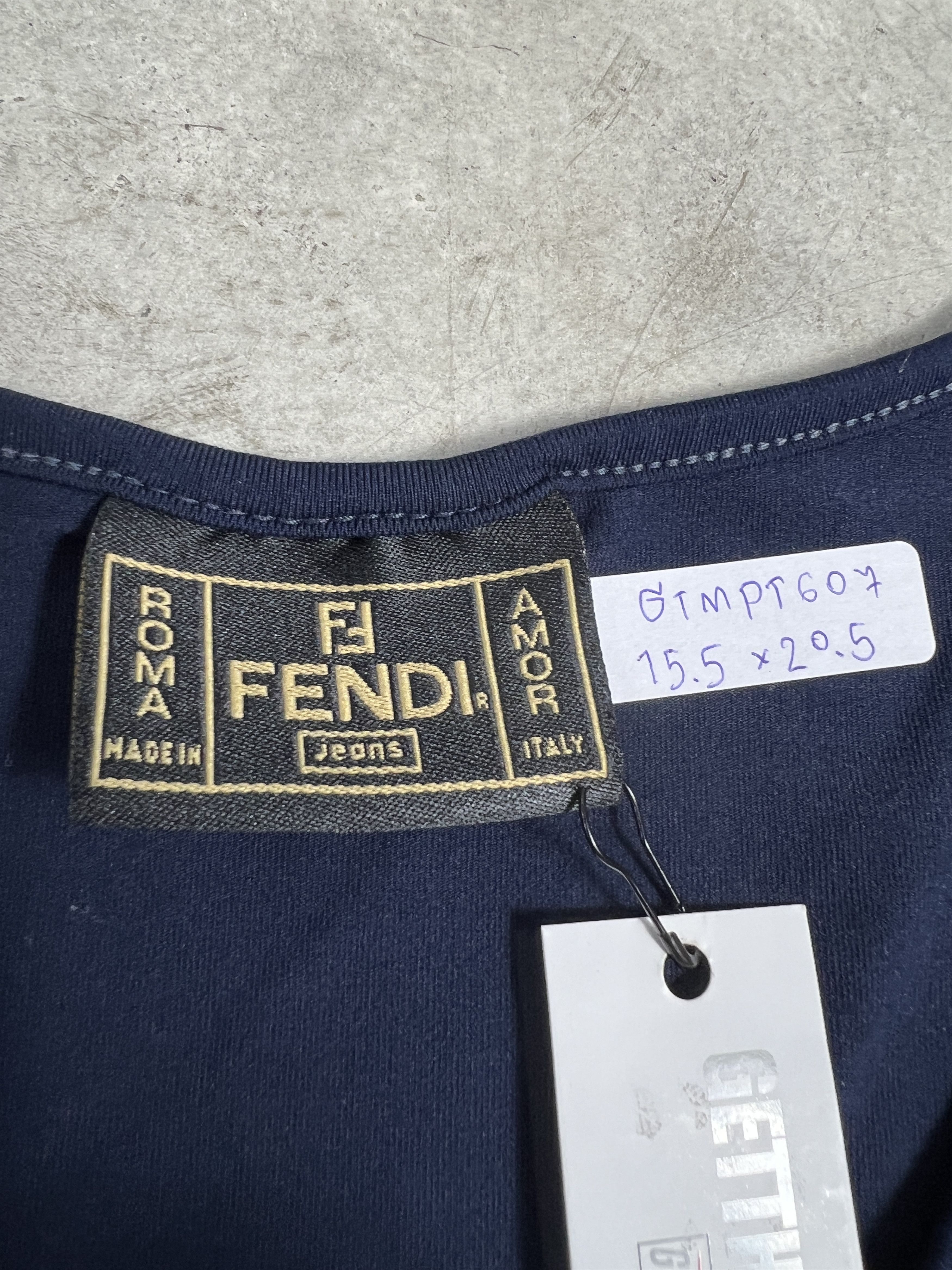 Fendi FENDI Jeans Nylon V neck Blouse (38) GTMPT607 Size XS / US 0-2 / IT 36-38 - 3 Thumbnail