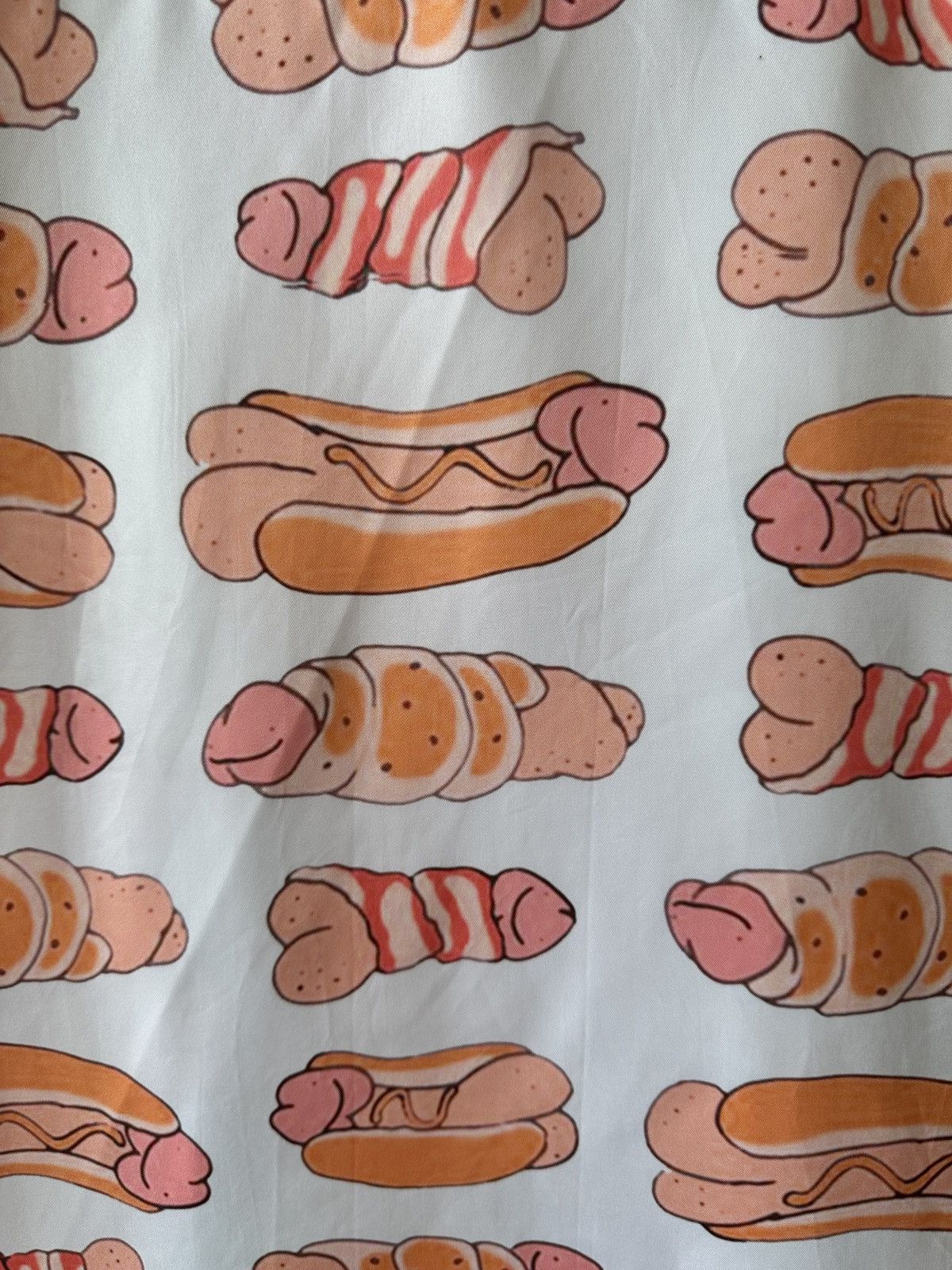 Japanese Brand Happy Dick Sweet Bacon Wrapped Hawaiian Funny Shirt Size US L / EU 52-54 / 3 - 6 Thumbnail