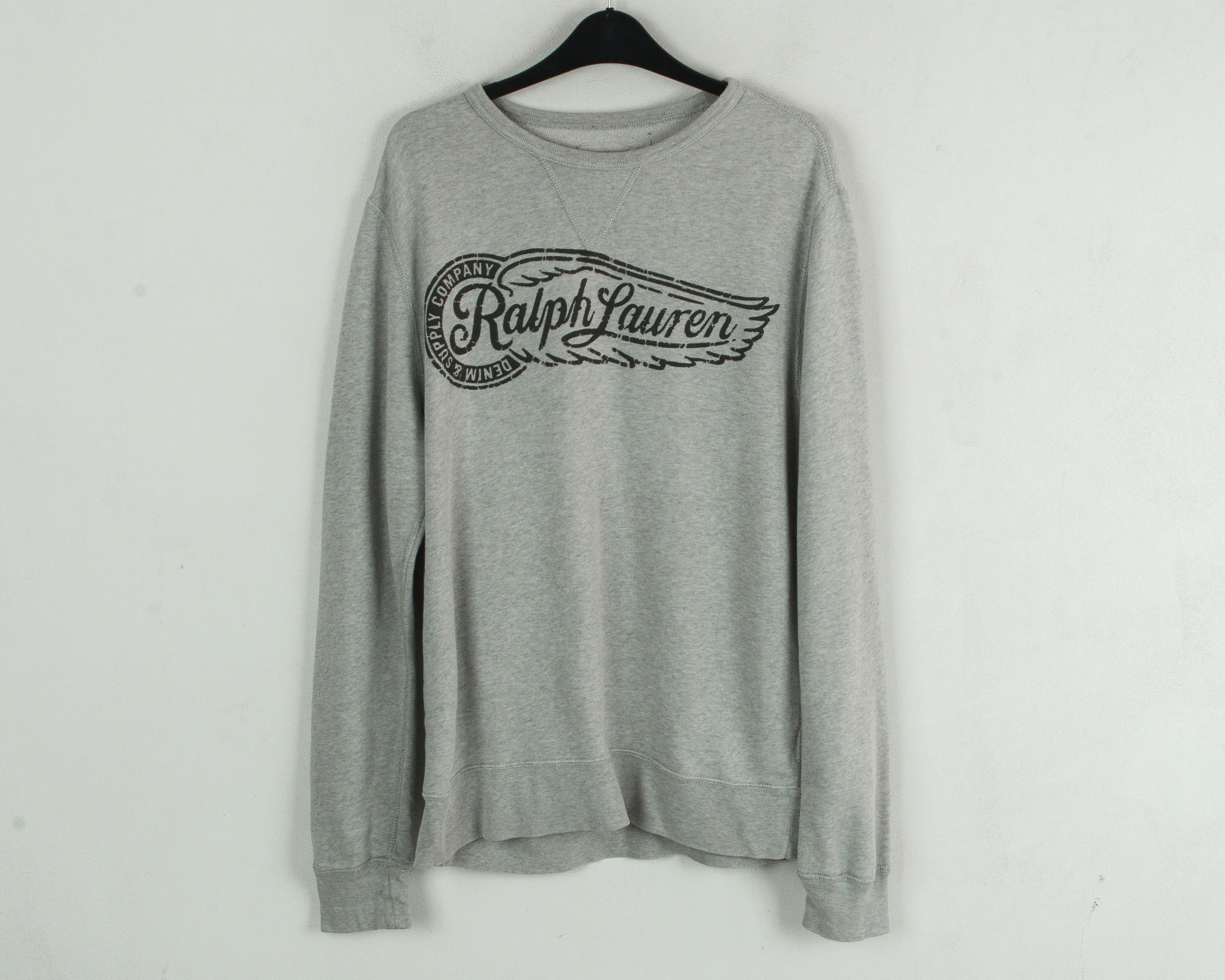 Polo Ralph Lauren Sweatshirt M Men Jumper Pullover Grey Sweater Top Size US M / EU 48-50 / 2 - 1 Thumbnail