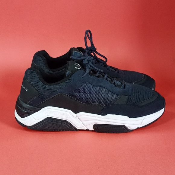 image of Armani Exchange Axux02 Blue Athletic Shoes in Blue Black, Men's (Size 12)