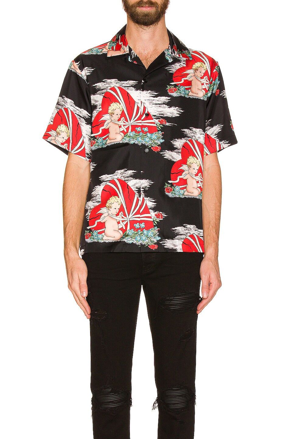 Amiri o1gr1nt1024 Cherub Bowling Shirt in Multicolor Size US XXL / EU 58 / 5 - 3 Thumbnail