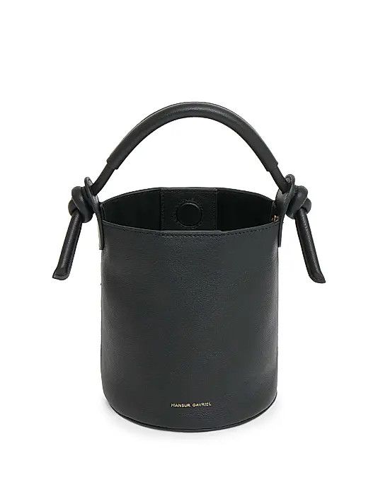 Mansur Gavriel os11x0326 Size: OS / Mini Fortuna Leather Bucket Bag Black Size ONE SIZE - 3 Thumbnail