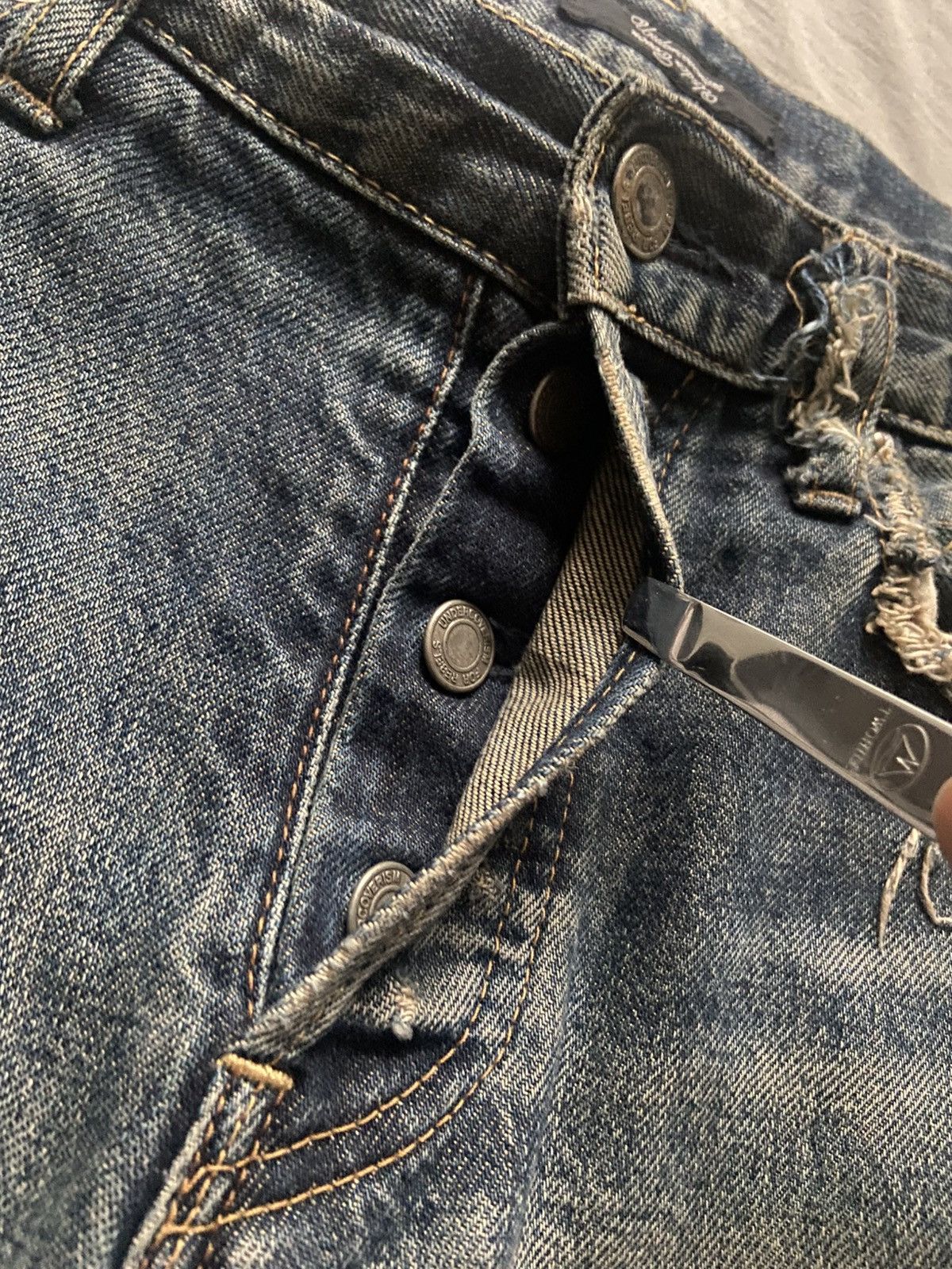 Undercover SS10 Undercover 68 Blue yarns Size US 30 / EU 46 - 12 Thumbnail