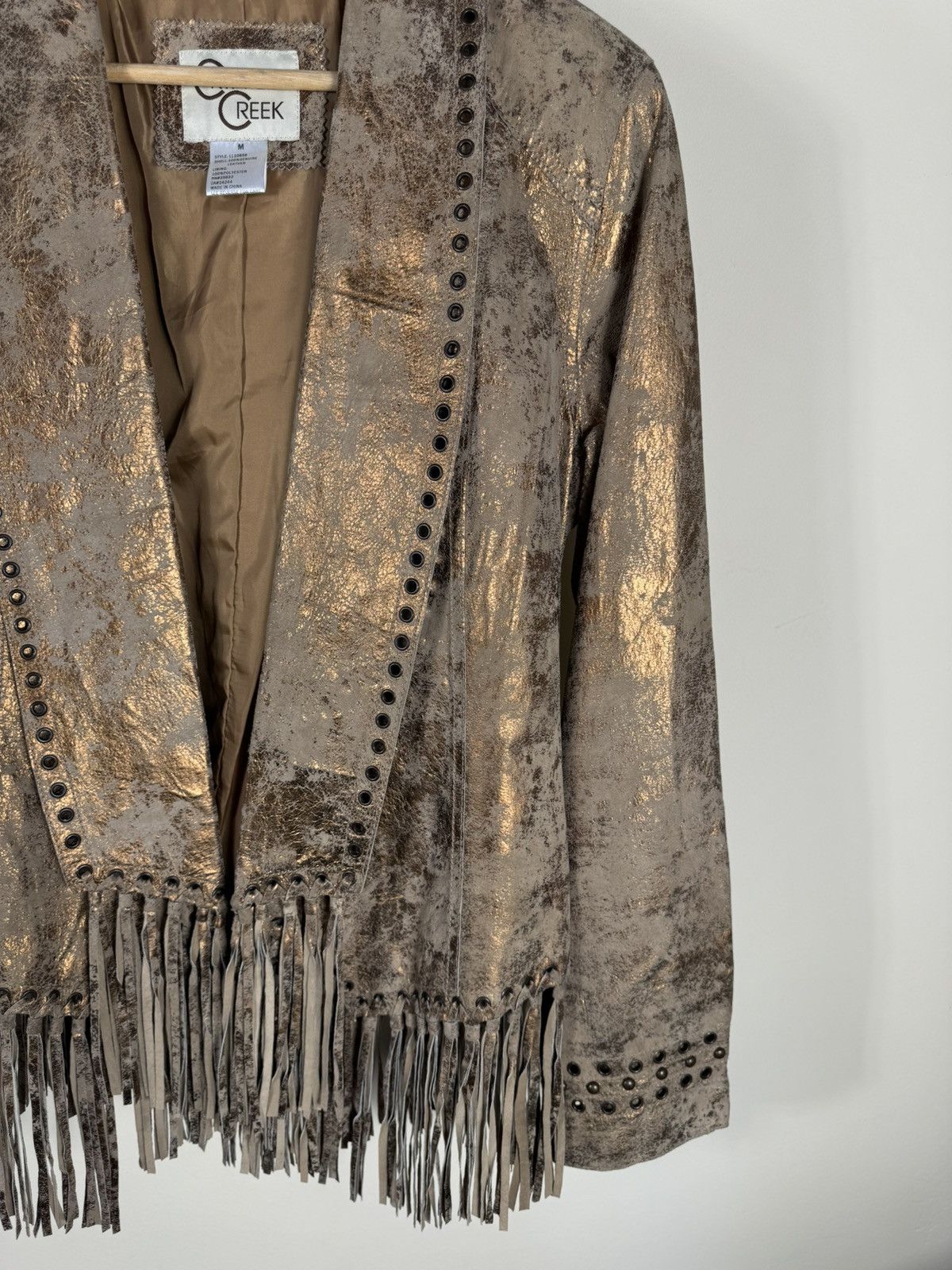 Other Cripple Creek Women's Leather Western Suede Fringe Jacket Size M / US 6-8 / IT 42-44 - 4 Thumbnail