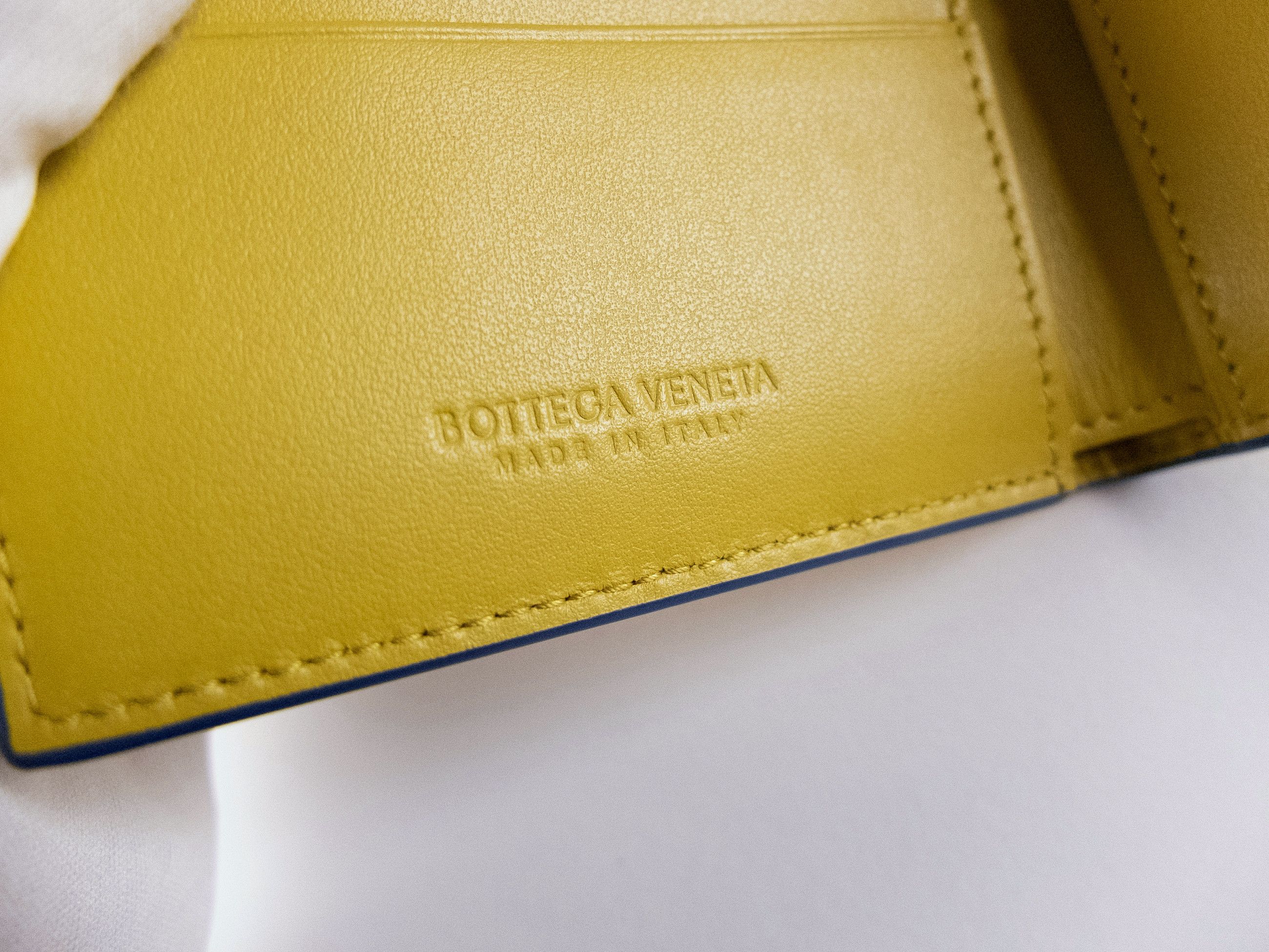 Bottega Veneta BOTTEGA VENETA yellow intrecciato leather bifold wallet q Size ONE SIZE - 4 Thumbnail