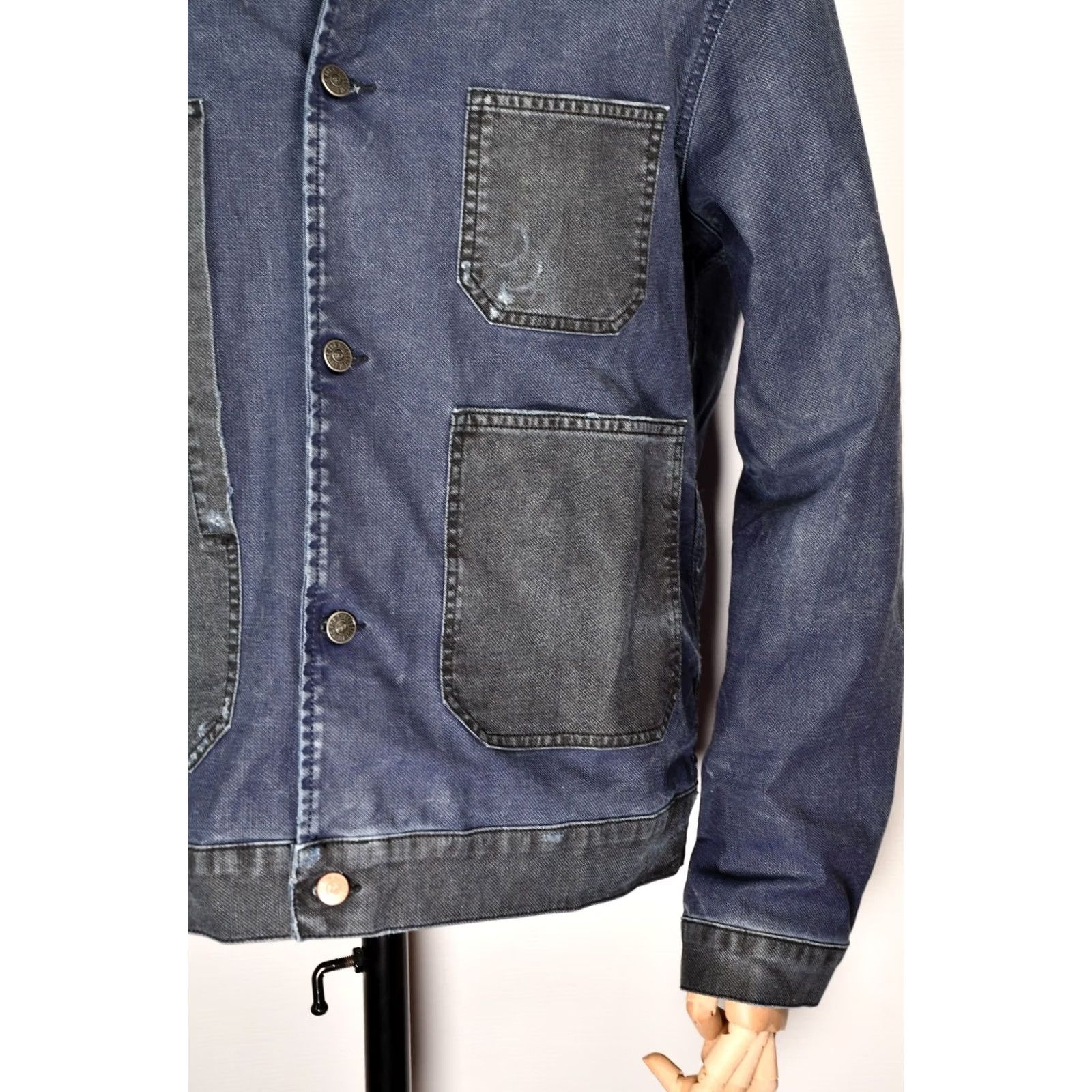 Diesel Diesel D-Roku-Ne Denim Jacket XL Mens Blue Stretch JoggJeans 97% Cotton 3% Elastane Logo Regular Size Size US 36 / EU 52 - 5 Thumbnail