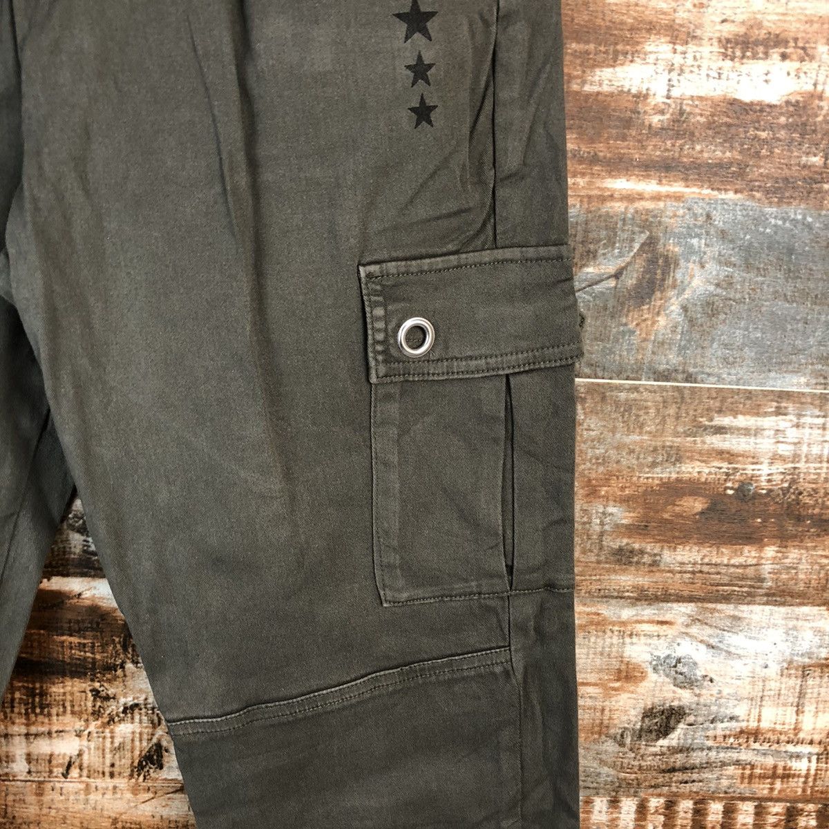Japanese Brand Denimus Green Cargo Multipocket Pants #A2538 Size US 29 - 10 Thumbnail
