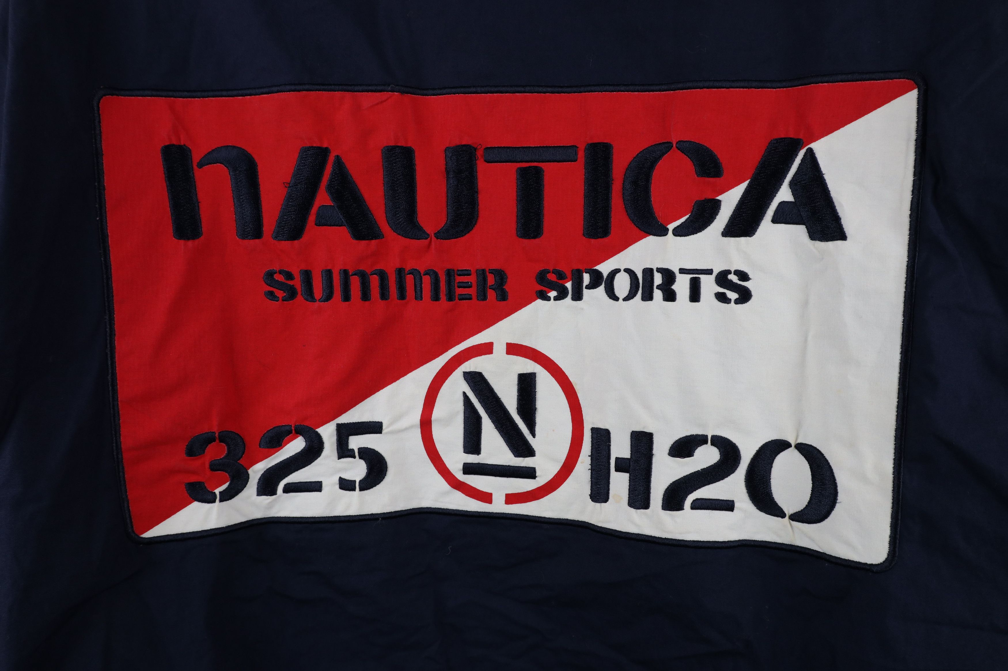 Nautica × Vintage Vintage 90s Nautica Distressed Spell Sailing Bomber Jacket Size US M / EU 48-50 / 2 - 16 Thumbnail