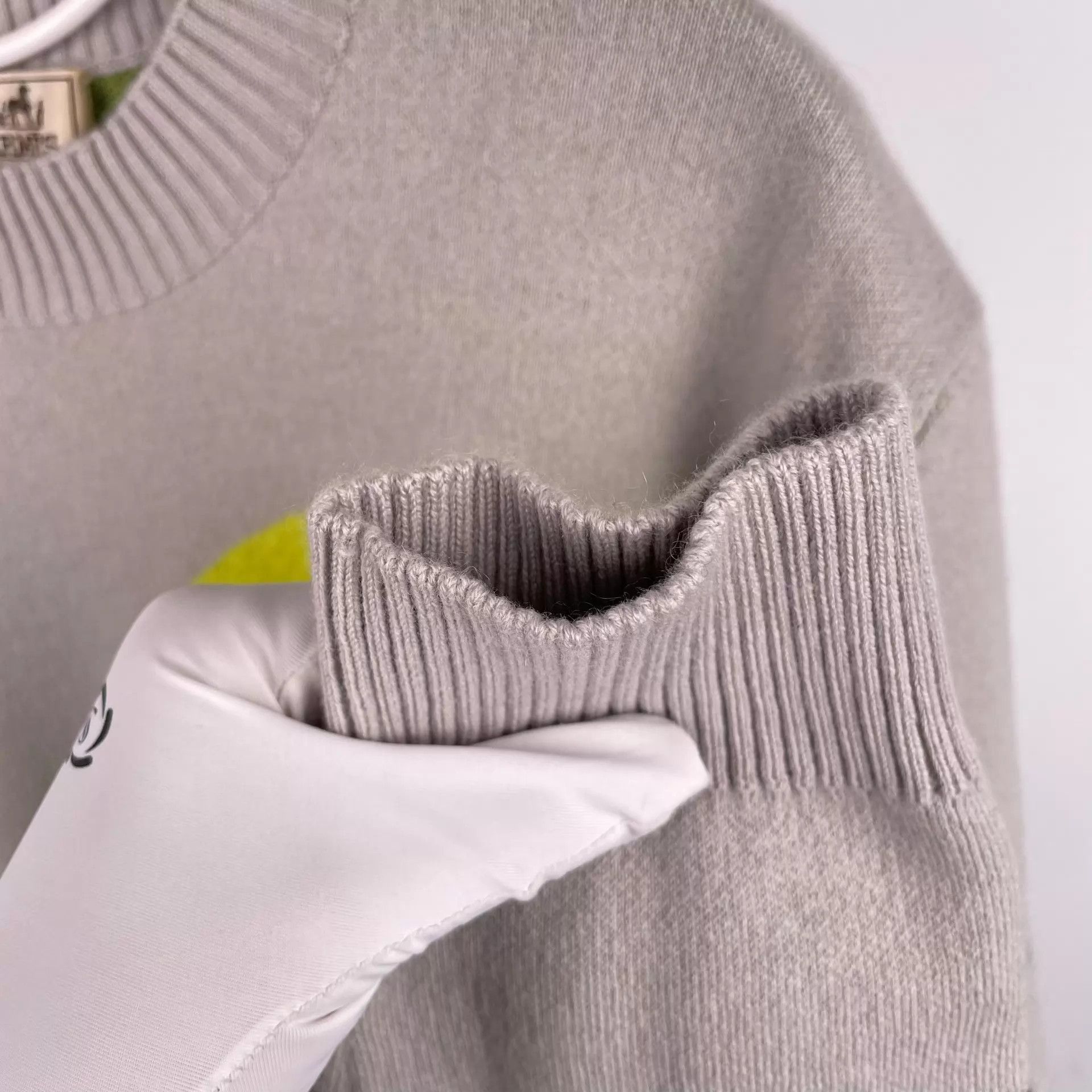 Hermes Hermès Cashmere 2-Tone Gray/Yellow Sweatshirt Size US L / EU 52-54 / 3 - 9 Thumbnail