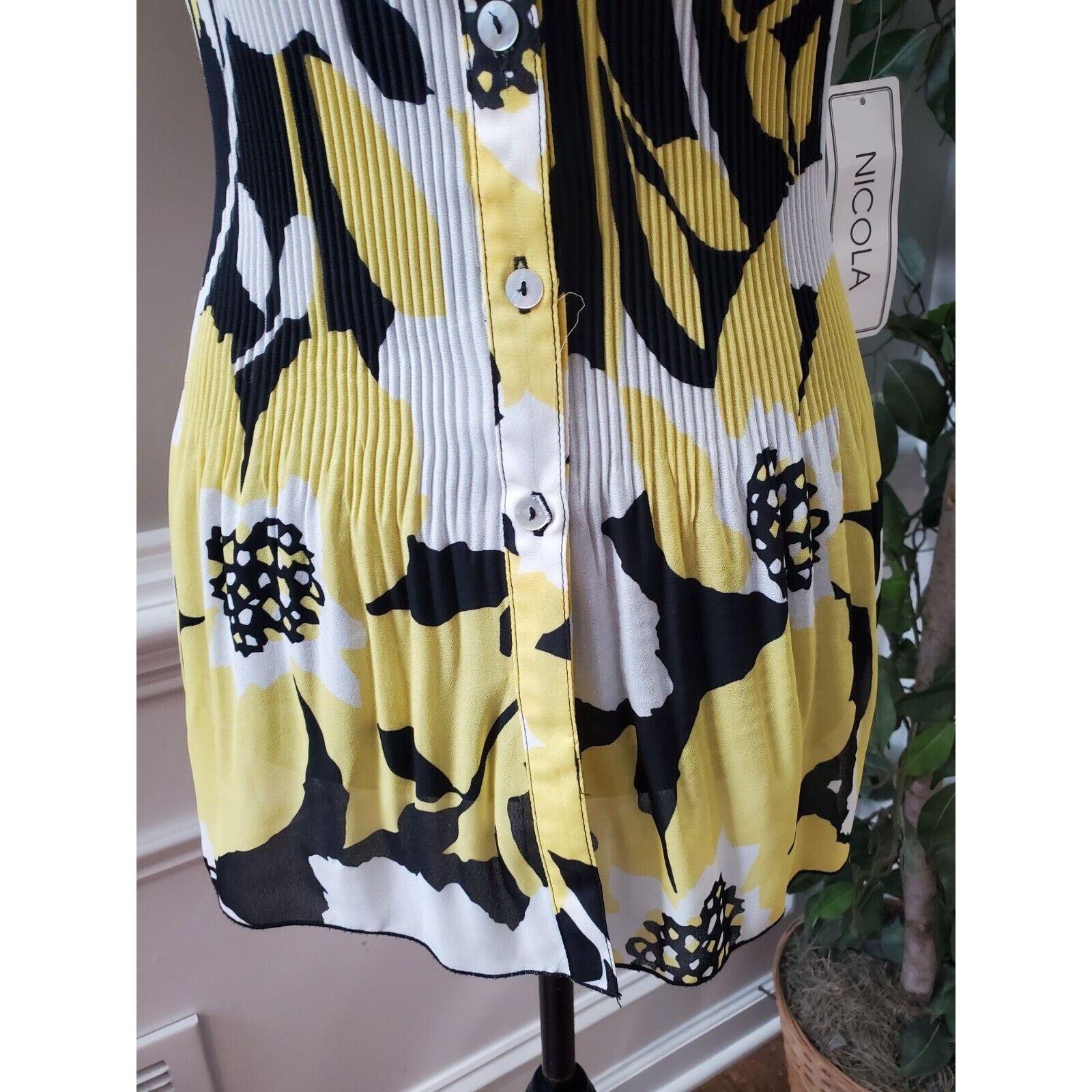 Other Nicola 100% Polyester Round Neck Short Sleeve Top Blouse L Size L / US 10 / IT 46 - 3 Thumbnail