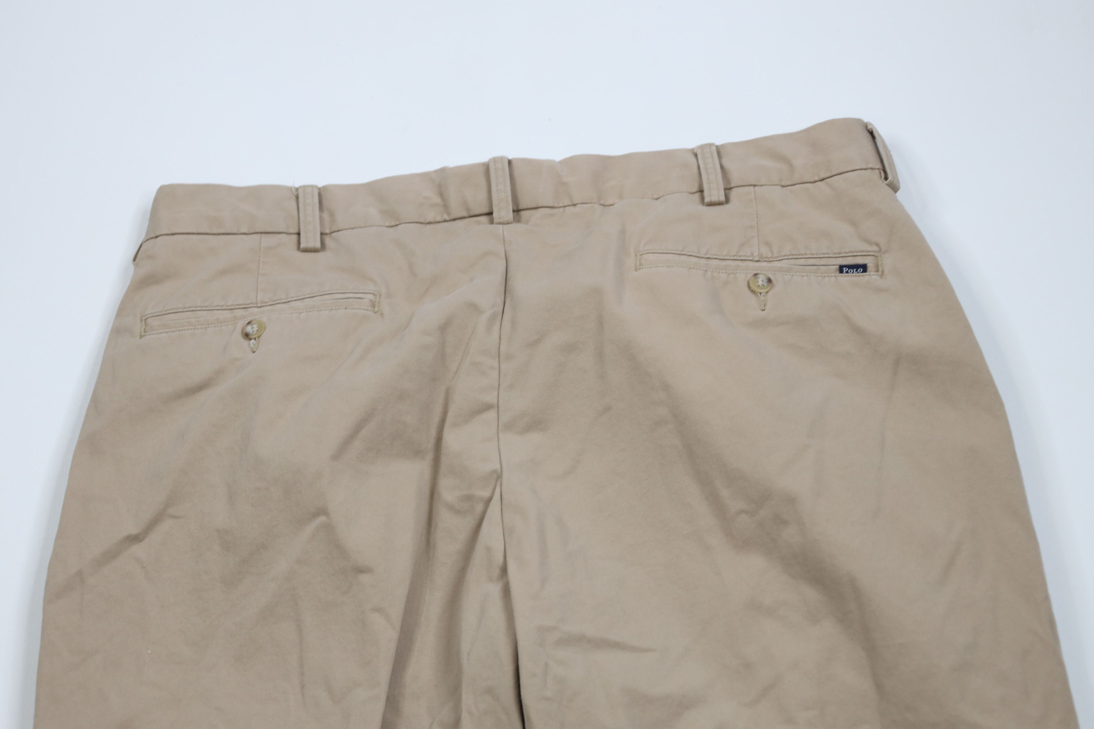 Ralph Lauren × Vintage Vintage Ralph Lauren Wide Leg Chino Pants Trousers Beige Size US 36 / EU 52 - 10 Thumbnail