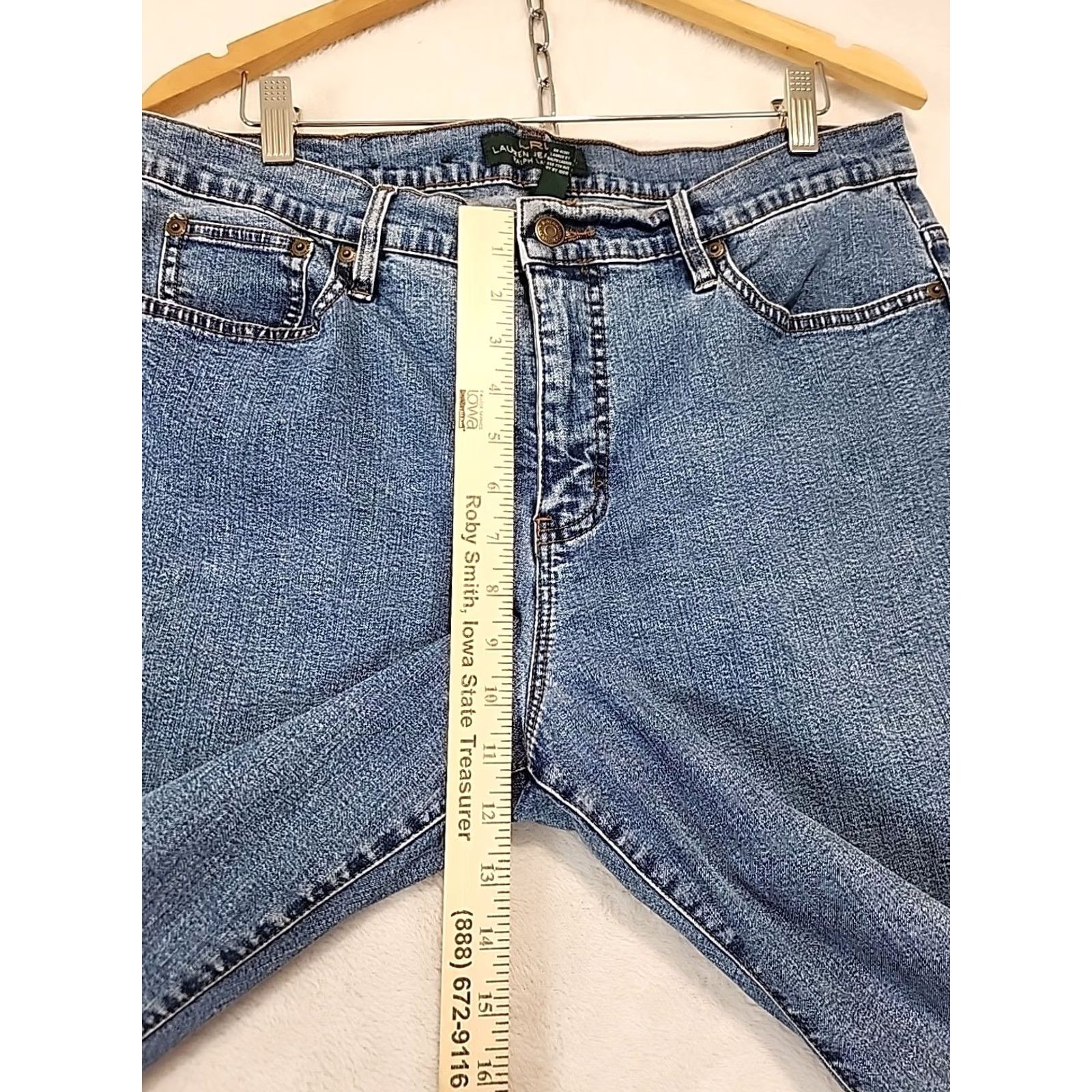 Ralph Lauren VINTAGE not | LRL Lauren By Lauren Jeans Co. Classic Bootcut Blue Denim Womens Size 12 Preppy Size 34" / US 12 / IT 48 - 7 Thumbnail