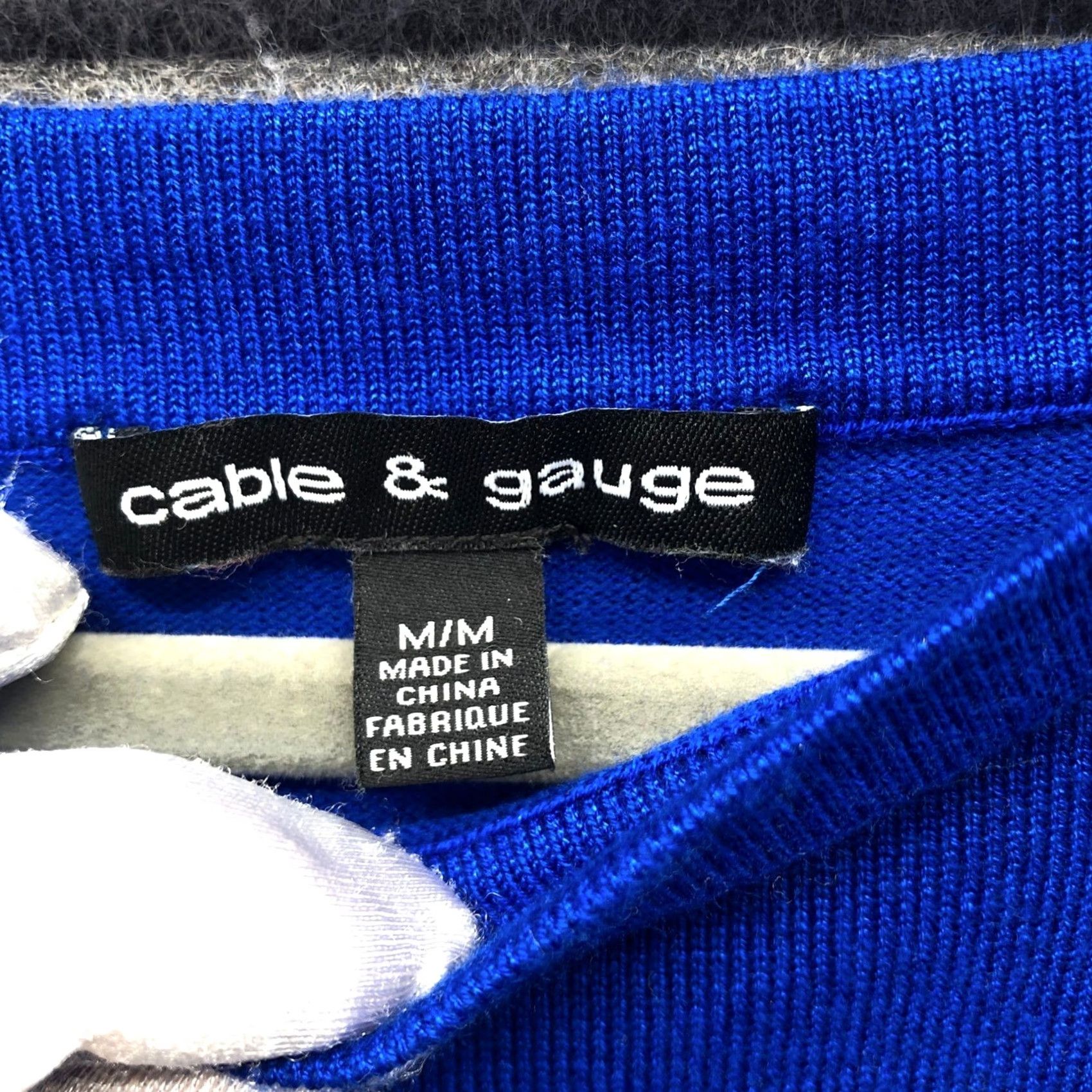 Vintage Cable & Gauge Bell Sleeve Boat Neck Sweater Womens M Royal Blue Knit Size M / US 6-8 / IT 42-44 - 6 Thumbnail