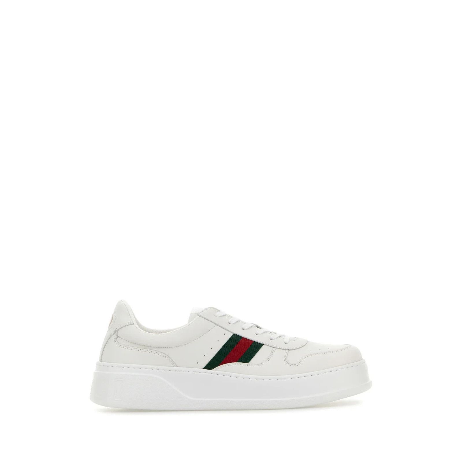 GUCCI White Leather Sneakers New & Authentic (Men's size:9.5