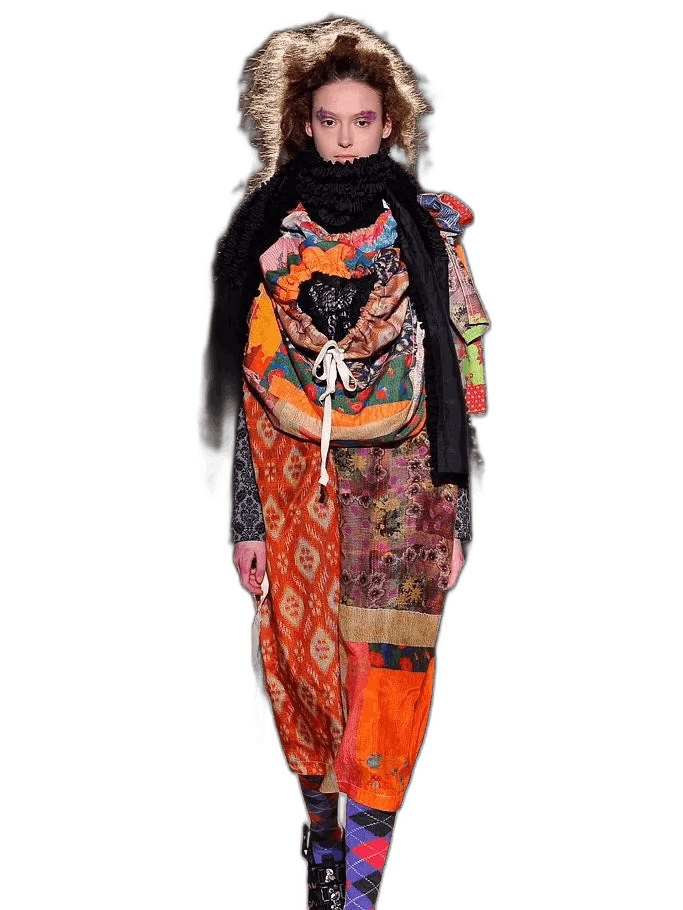 Comme des Garcons Beautiful Layered Print Top with Drawstring Size M / US 6-8 / IT 42-44 - 1 Thumbnail