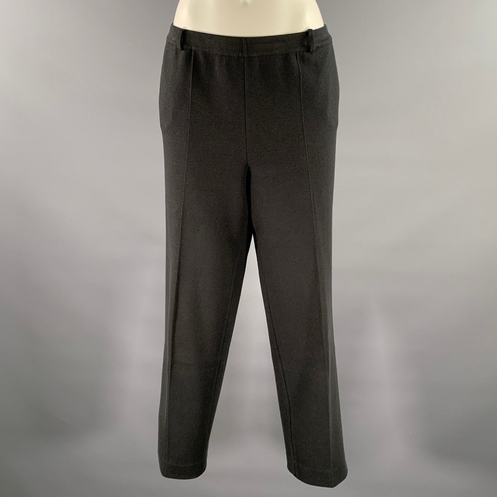 Loro Piana LORO PIANA Size 14 Black Silk Cotton Sweatpant Trousers Size US 34 / EU 50 - 1 Thumbnail
