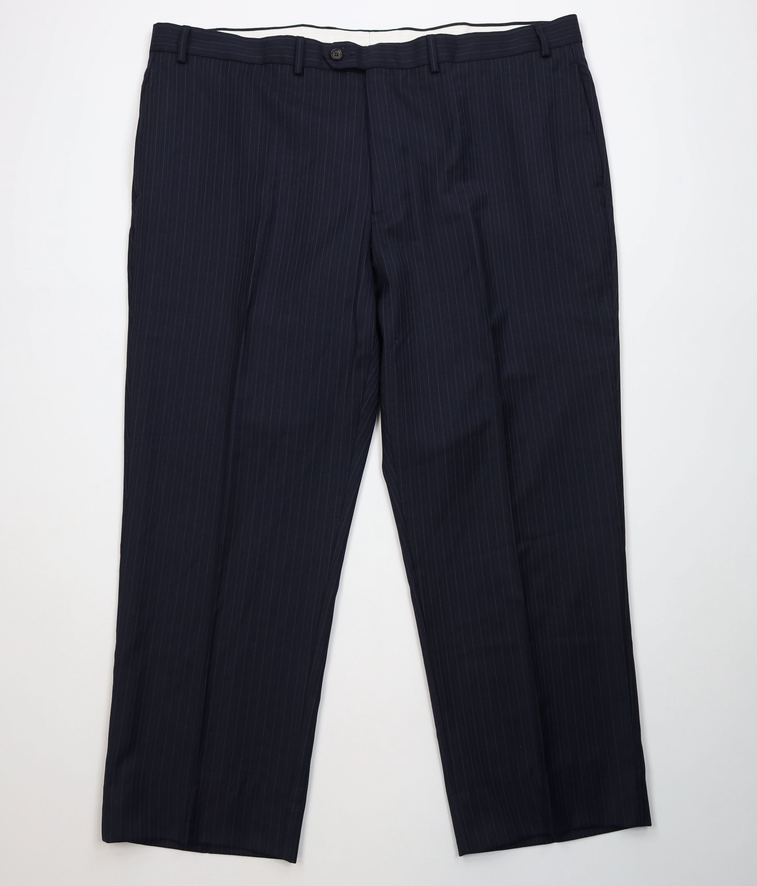 Vintage Vintage 90s Streetwear Pinstriped Wide Leg Chino Pants Blue Size US 42 / EU 58 - 1 Thumbnail