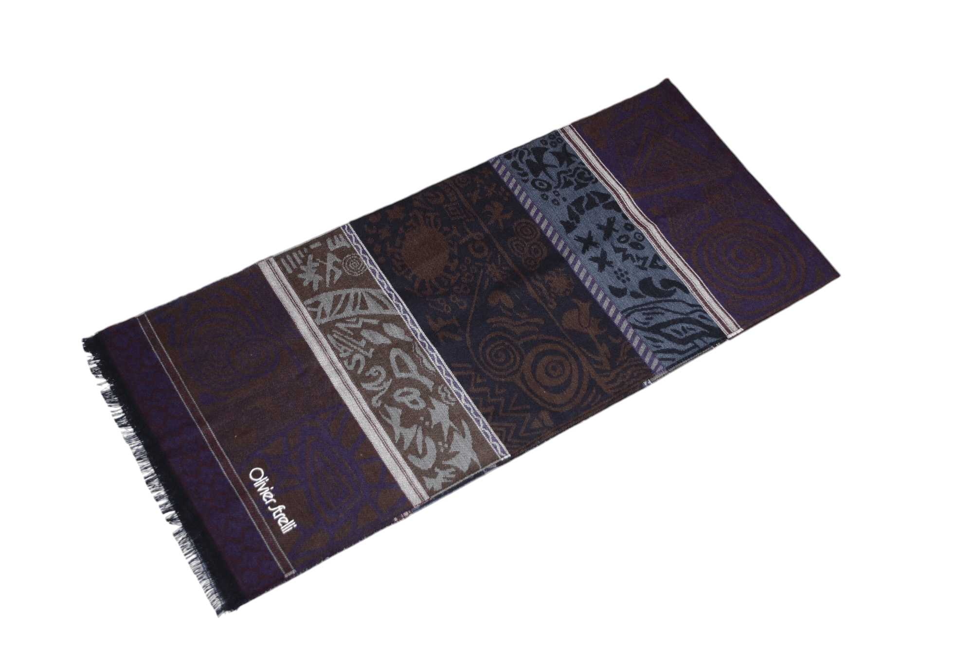 Other UK Olivier Strelli abstract patterns wool scarf 160cm x 35cm Size ONE SIZE - 4 Thumbnail